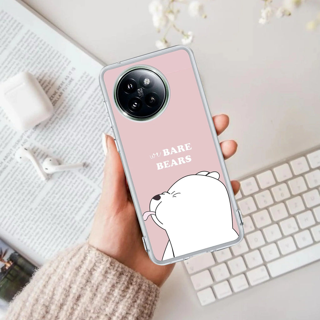 We Bare Bears Transparent Silicon Case Pink For Redmi Note 11 Pro / Redmi Note 11 Pro Plus 5G