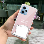 We Bare Bears Transparent Silicon Case Pink For Redmi Note 14 Pro 5G