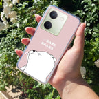 We Bare Bears Transparent Silicon Case Pink For Vivo X90 Pro Plus 5G