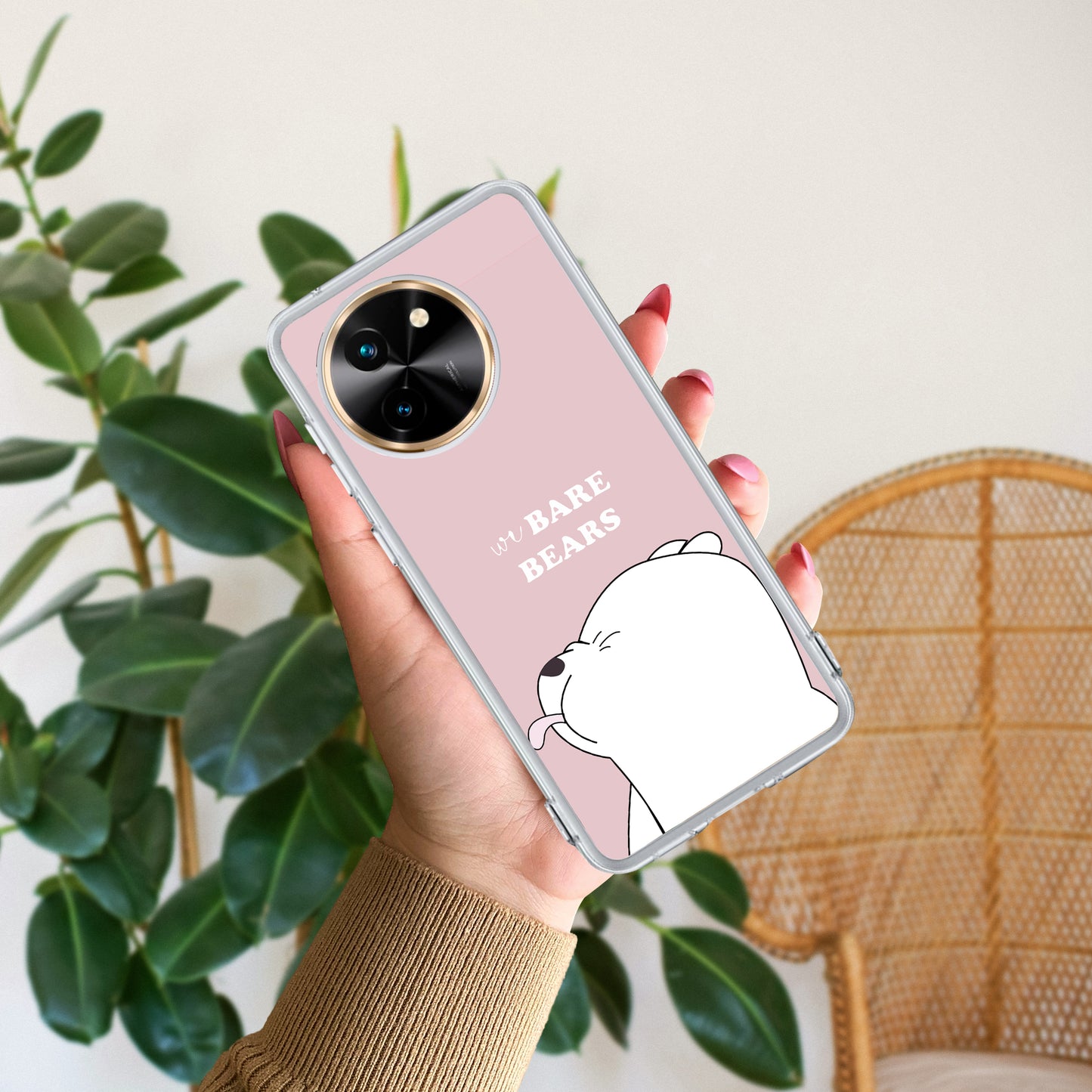 We Bare Bears Transparent Silicon Case Pink For Vivo ShopOnCliQ