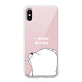 We Bare Bears Transparent Silicon Case Pink For iPhone X/Xs