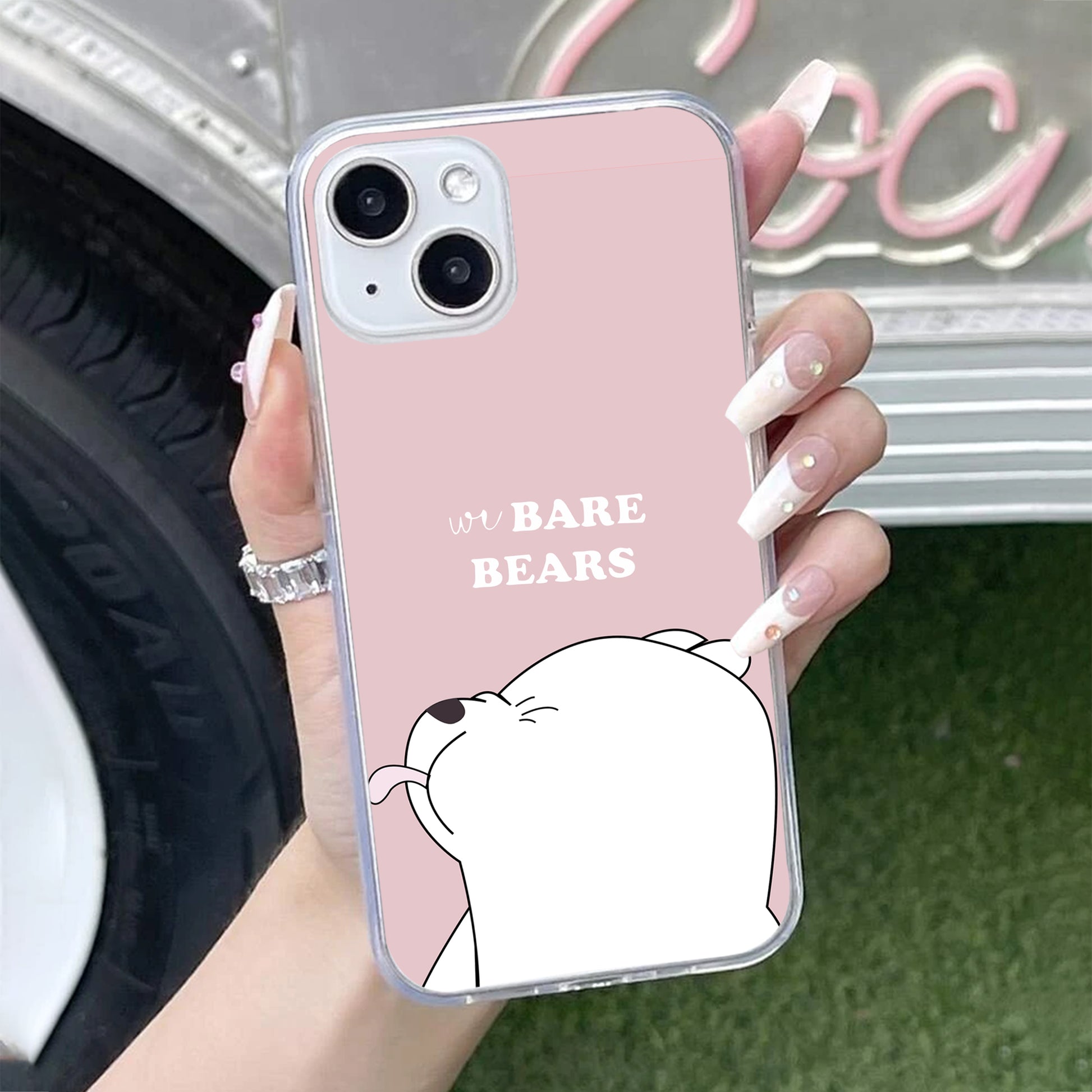 We Bare Bears Transparent Silicon Case Pink For iPhone ShopOnCliQ