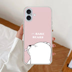 We Bare Bears Anti Yellow Case Pink For iPhone 16 Plus