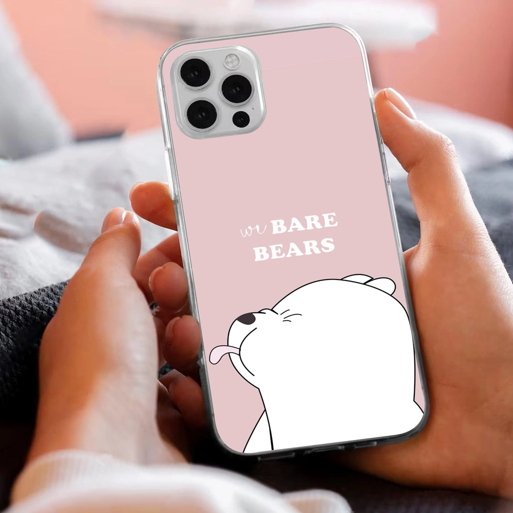 We Bare Bears Transparent Silicon Case Pink For iPhone 11 Pro Max