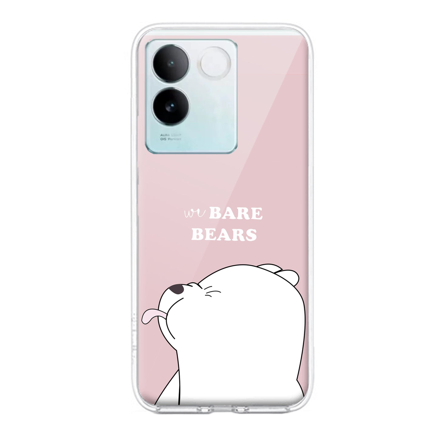 We Bare Bears Transparent Silicon Case Pink For iQOO ShopOnCliQ