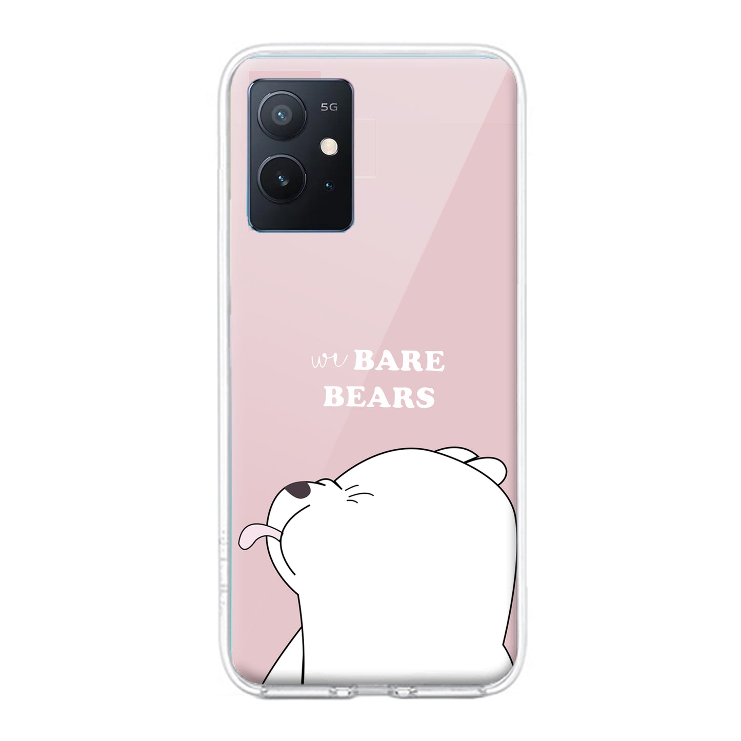 We Bare Bears Transparent Silicon Case Pink For iQOO ShopOnCliQ