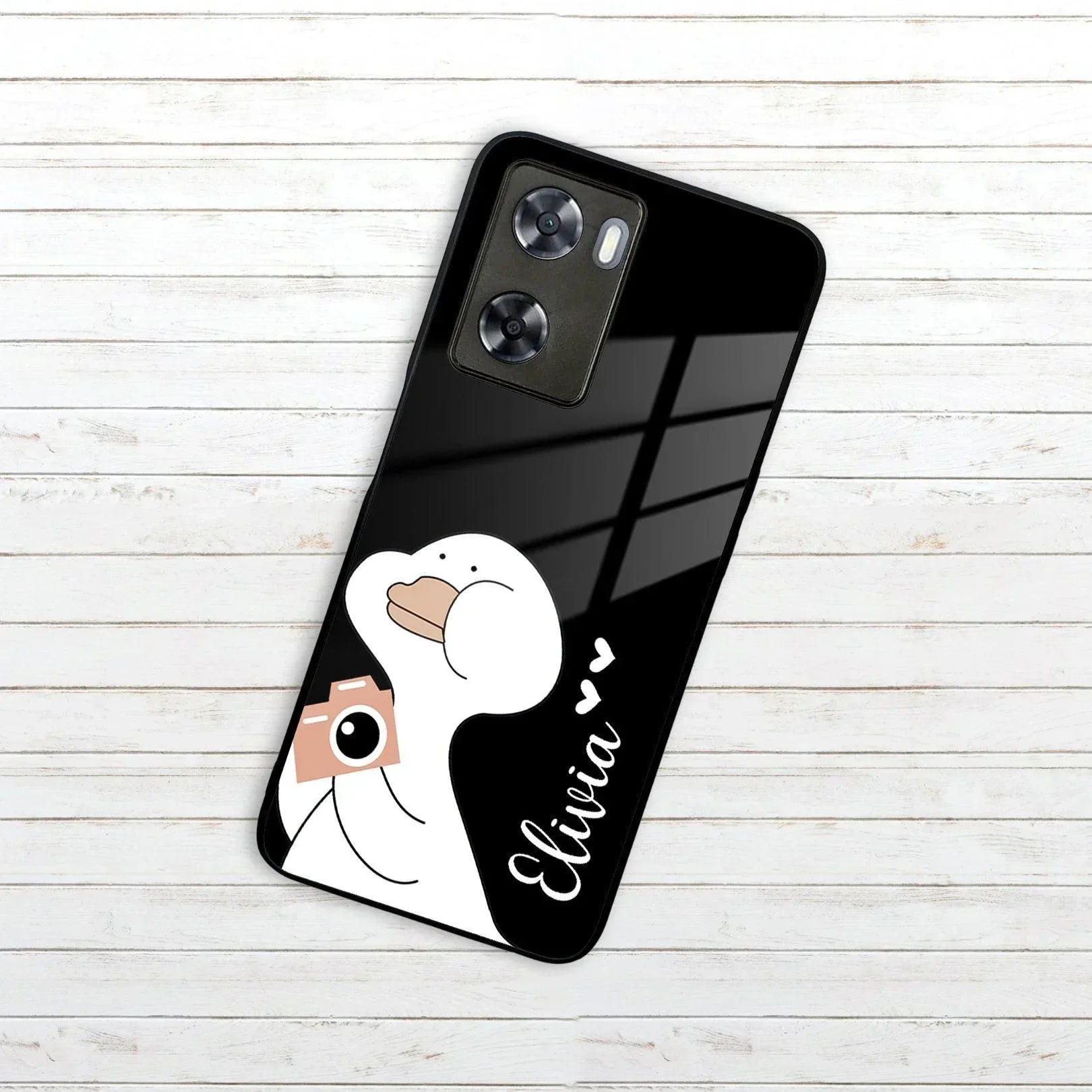White Duck Glass Case Cover For Oppo - ShopOnCliQ