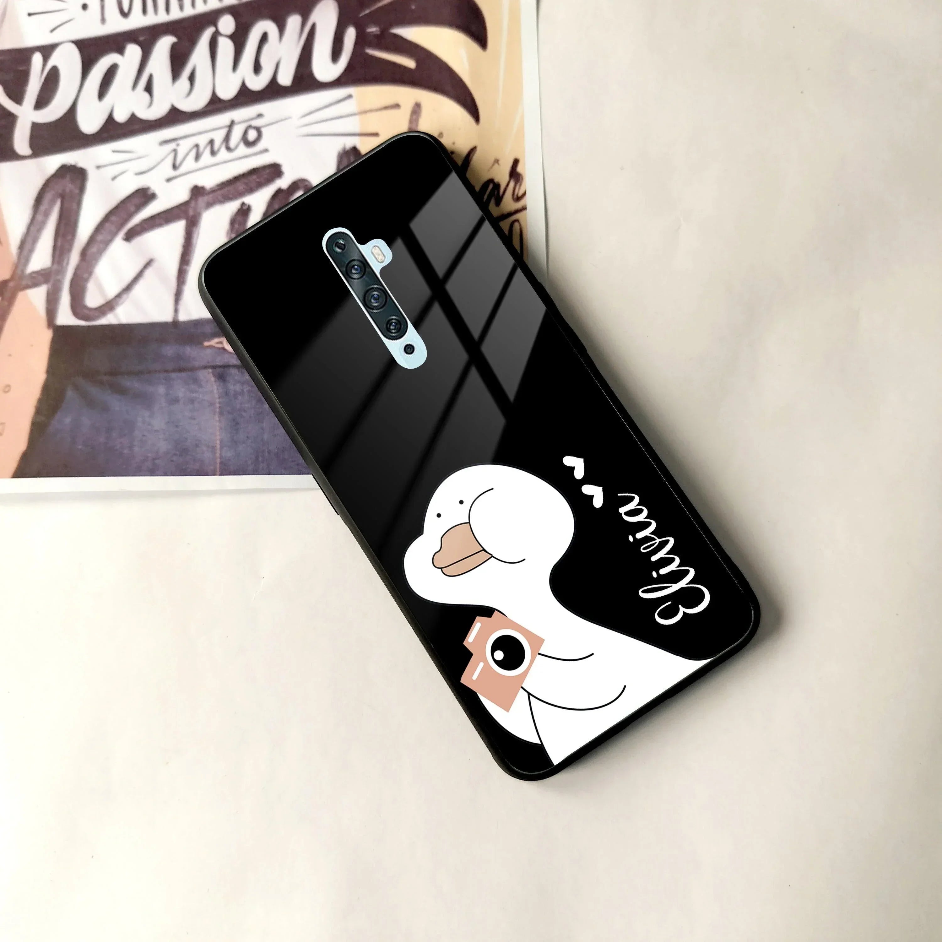 White Duck Glass Case Cover For Oppo - ShopOnCliQ