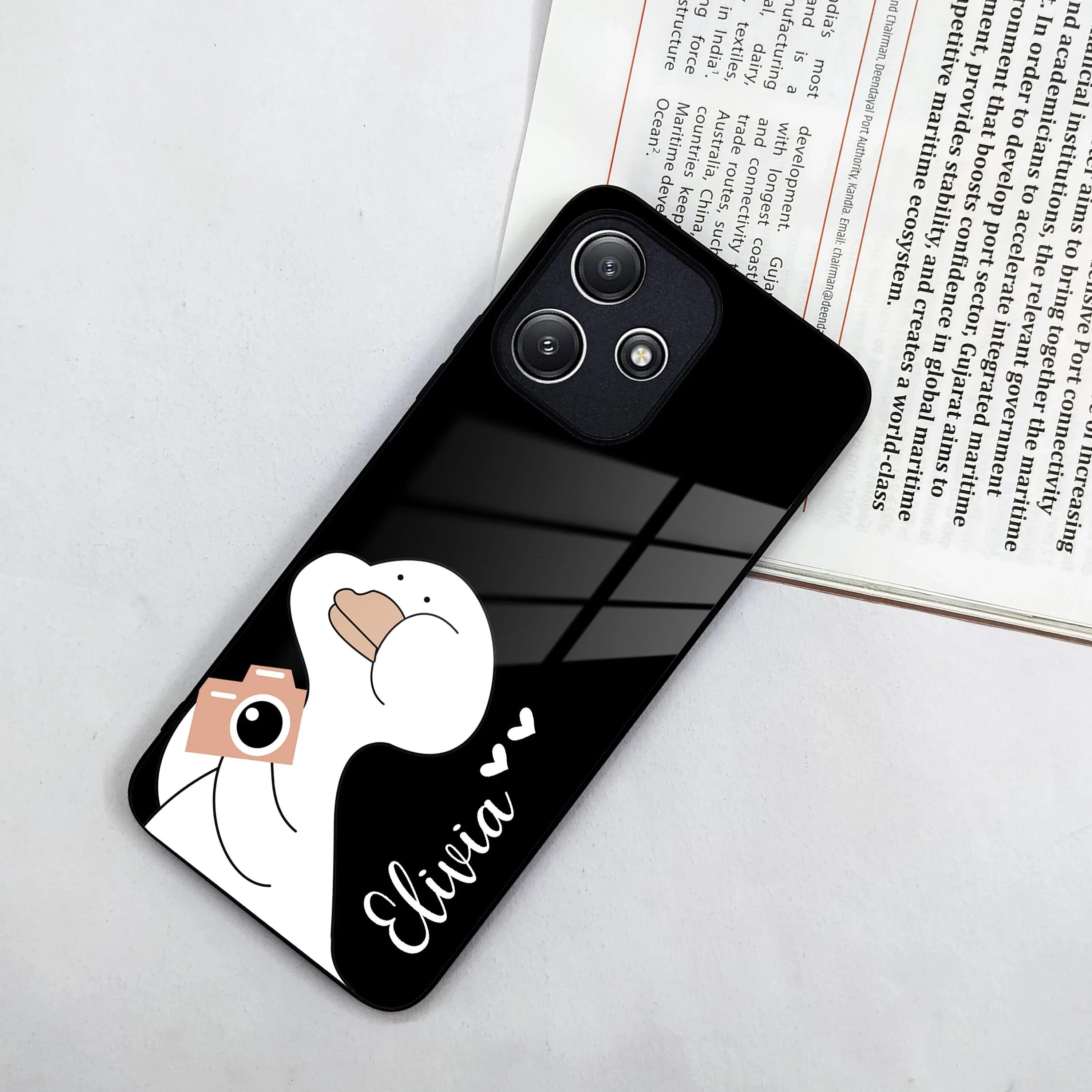 White Duck Glass Case Cover For Poco - ShopOnCliQ