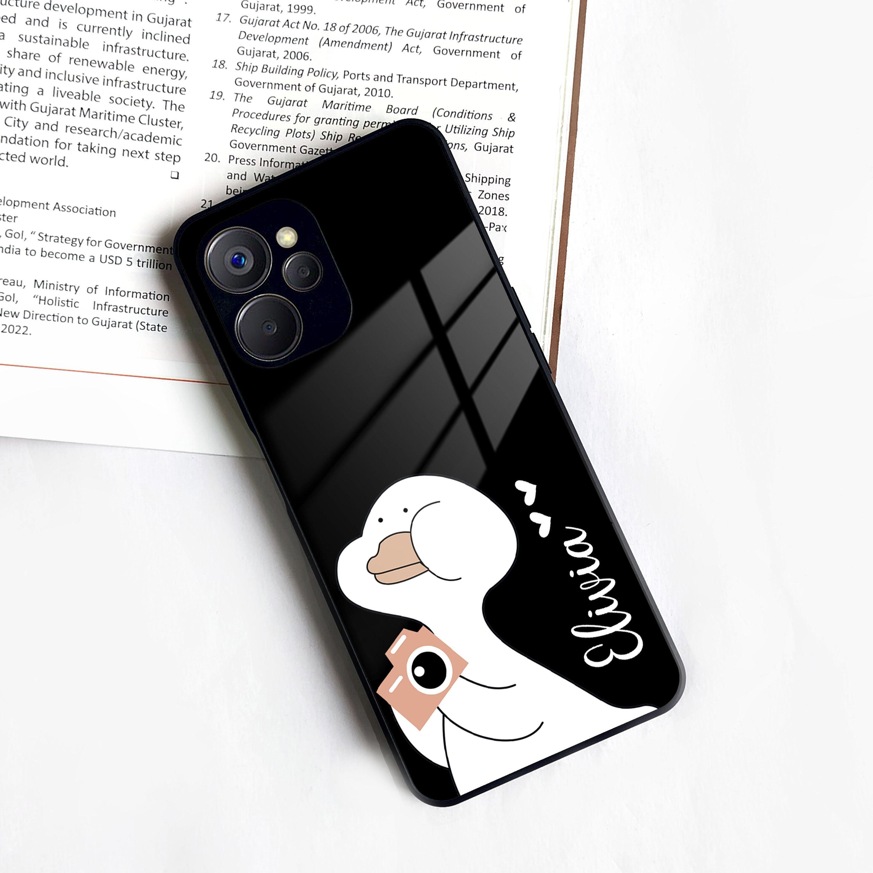 White Duck Glass Case Cover For Realme/Narzo - ShopOnCliQ