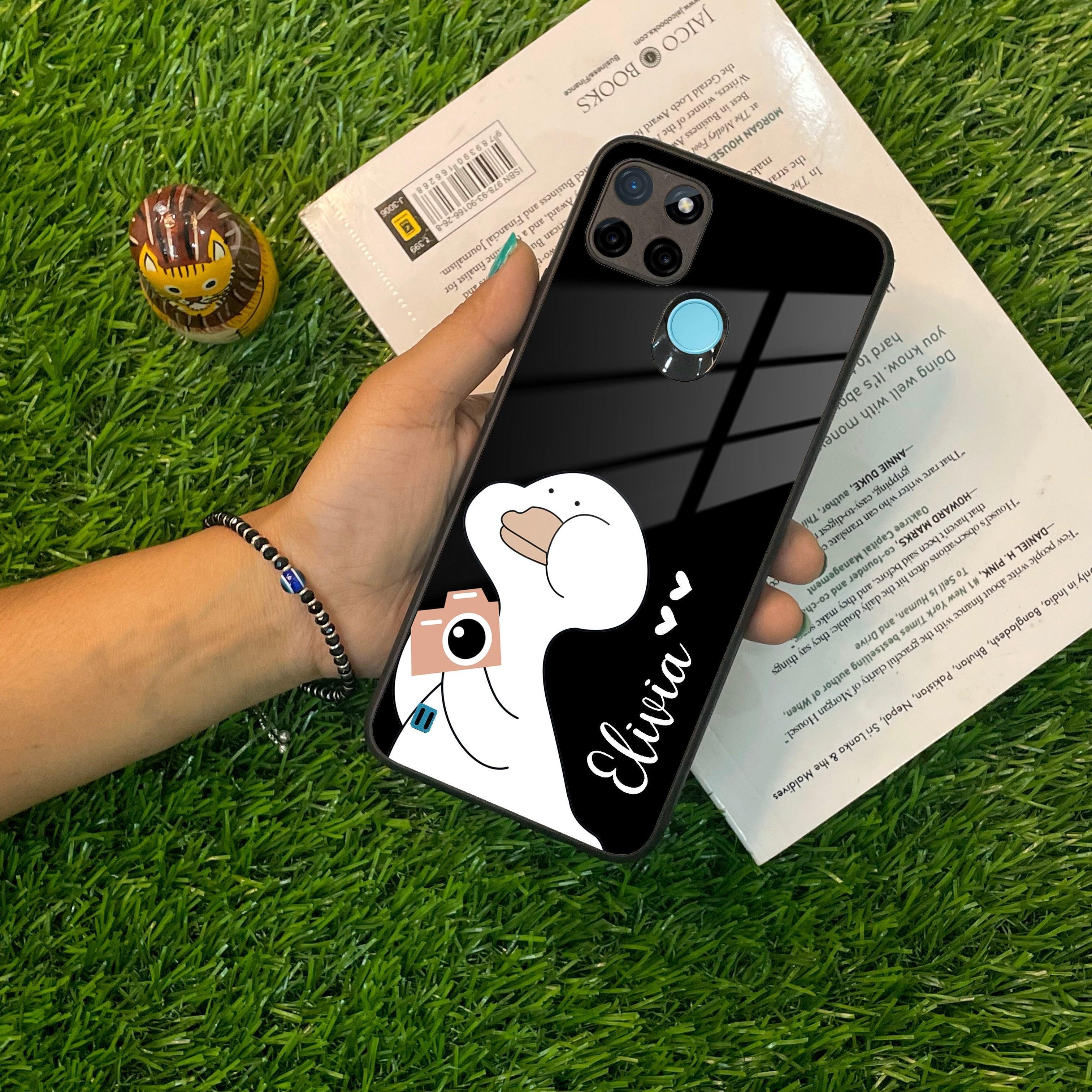 White Duck Glass Case Cover For Realme/Narzo - ShopOnCliQ