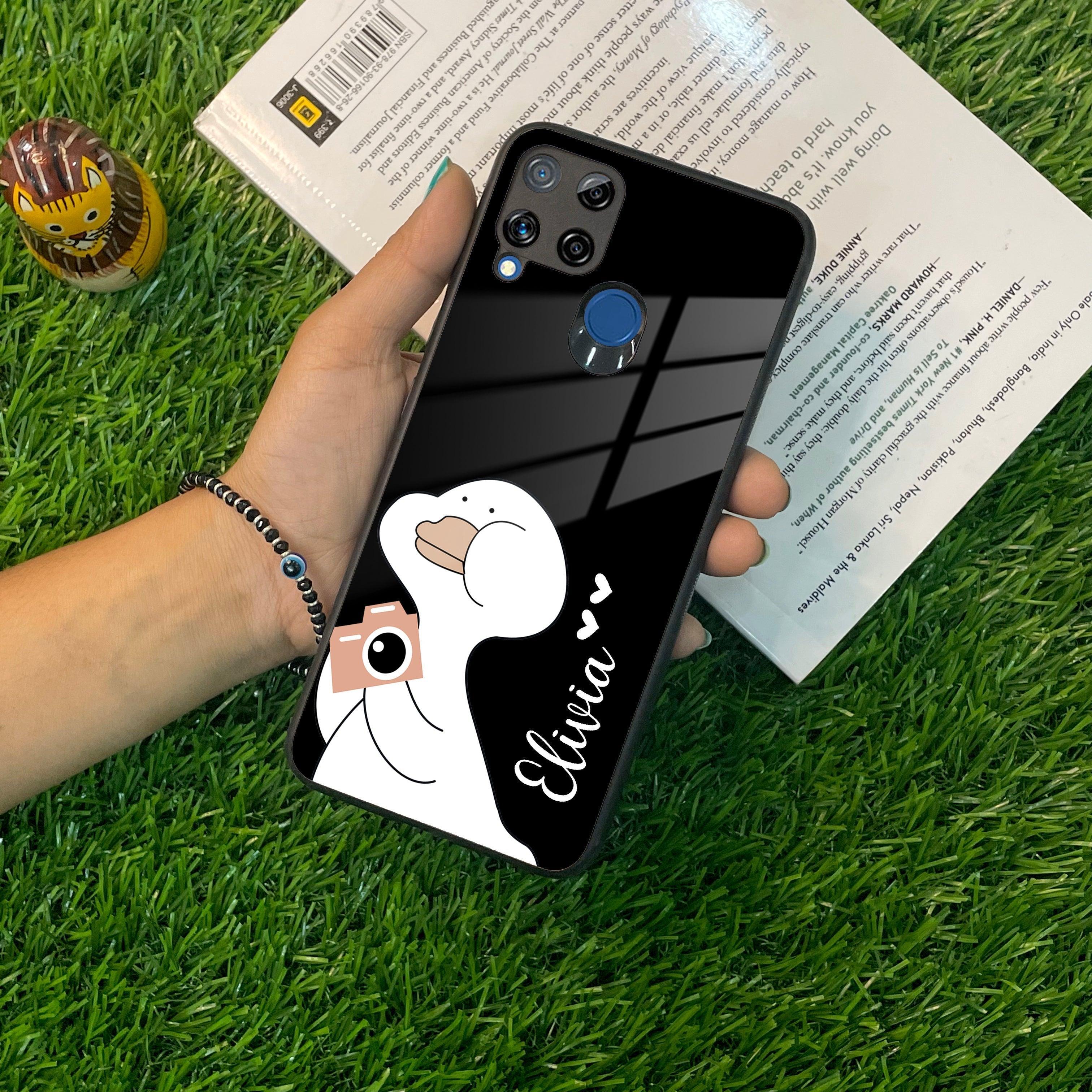 White Duck Glass Case Cover For Realme/Narzo - ShopOnCliQ