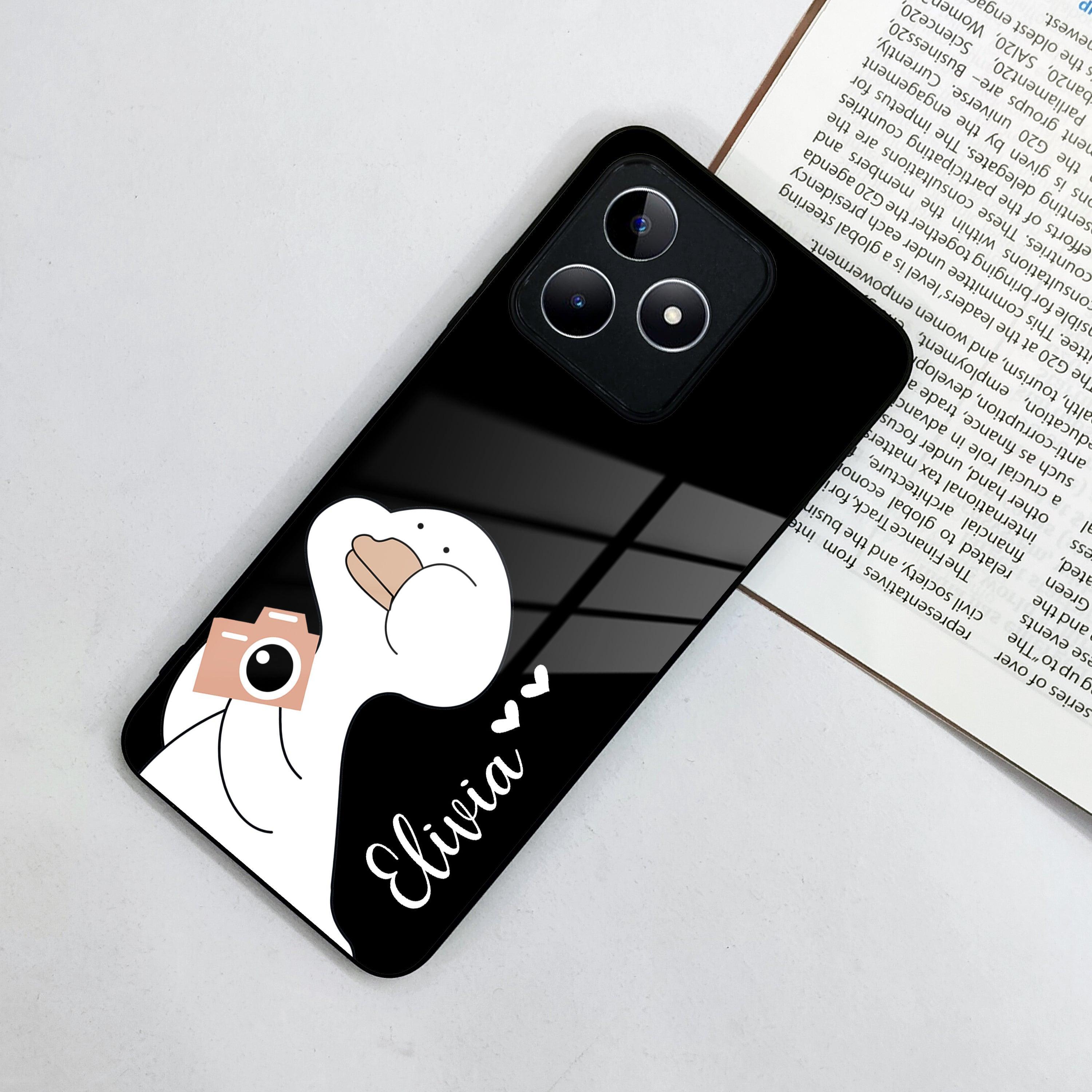 White Duck Glass Case Cover For Realme/Narzo - ShopOnCliQ