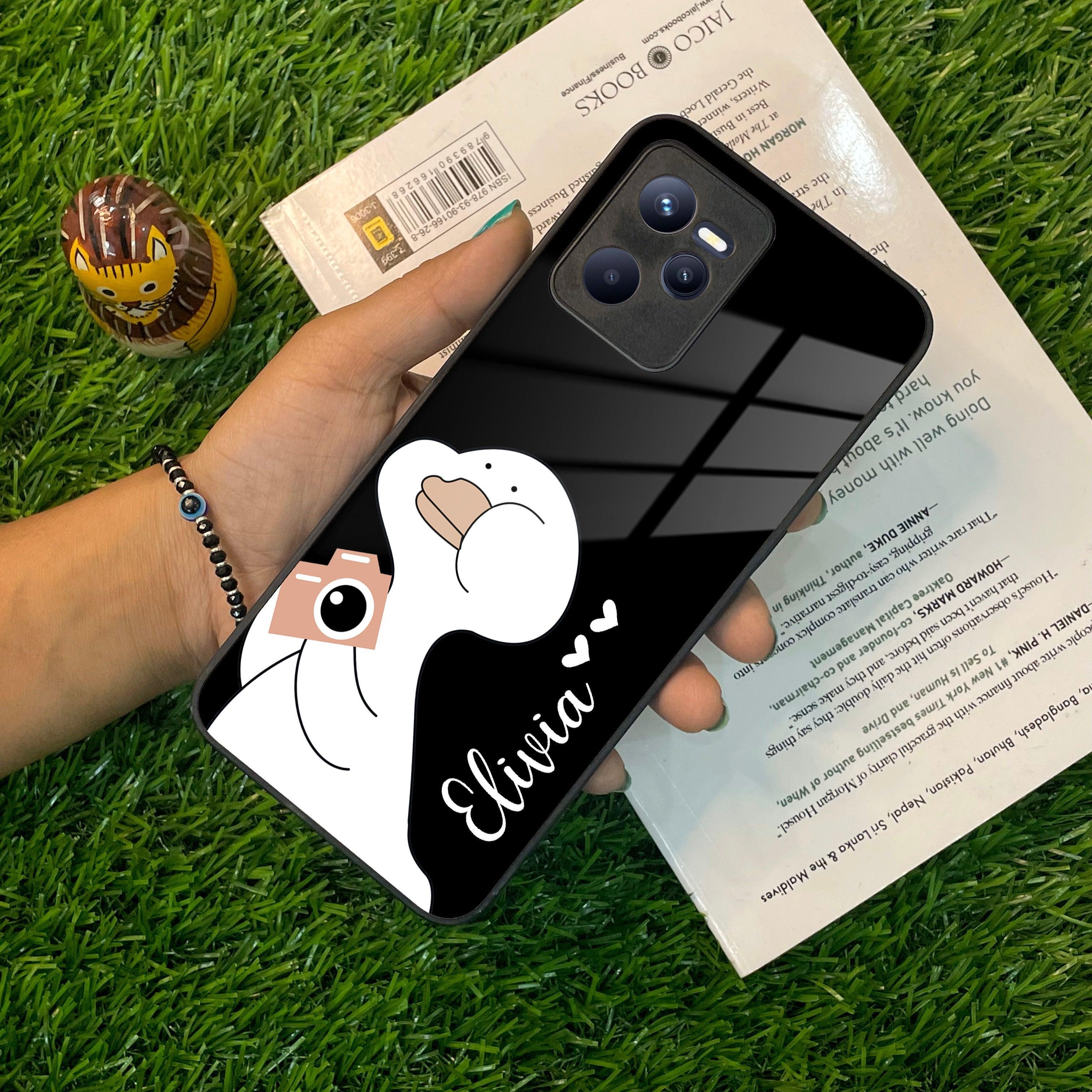 White Duck Glass Case Cover For Realme/Narzo - ShopOnCliQ