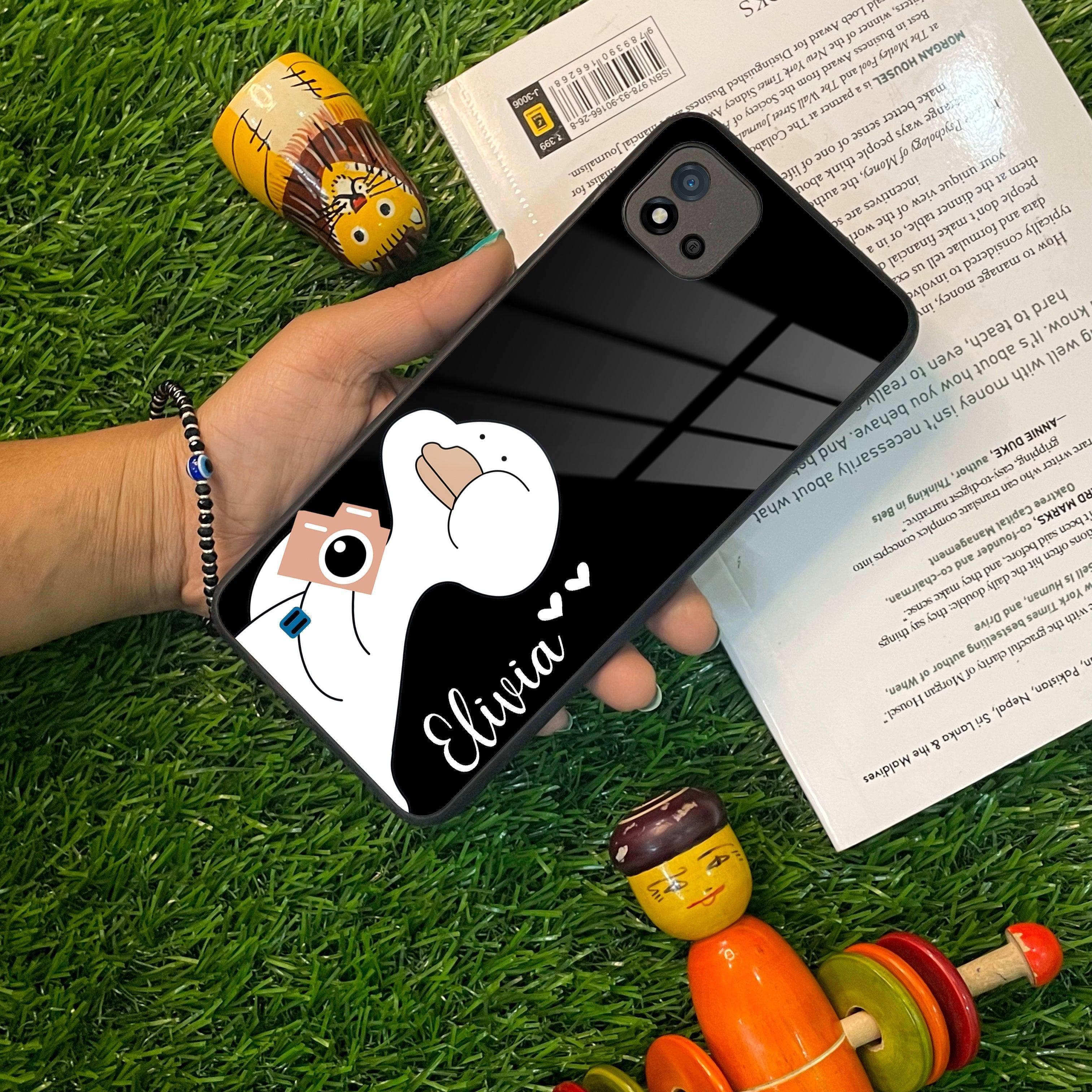 White Duck Glass Case Cover For Realme/Narzo - ShopOnCliQ