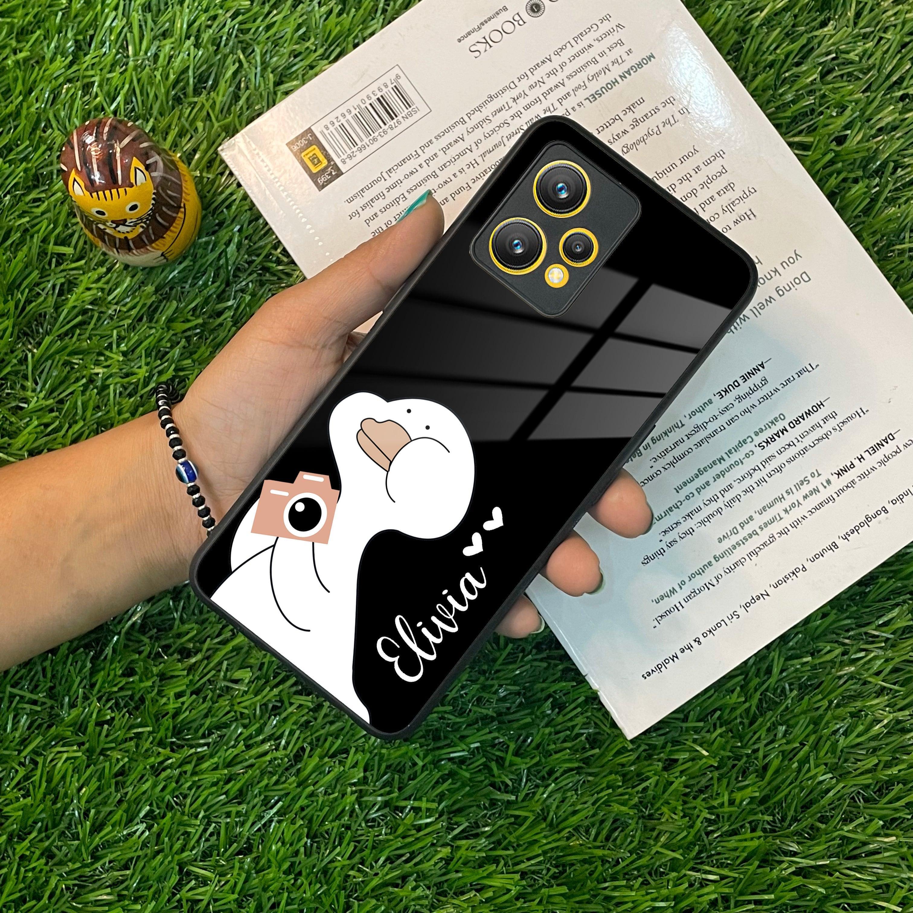 White Duck Glass Case Cover For Realme/Narzo - ShopOnCliQ