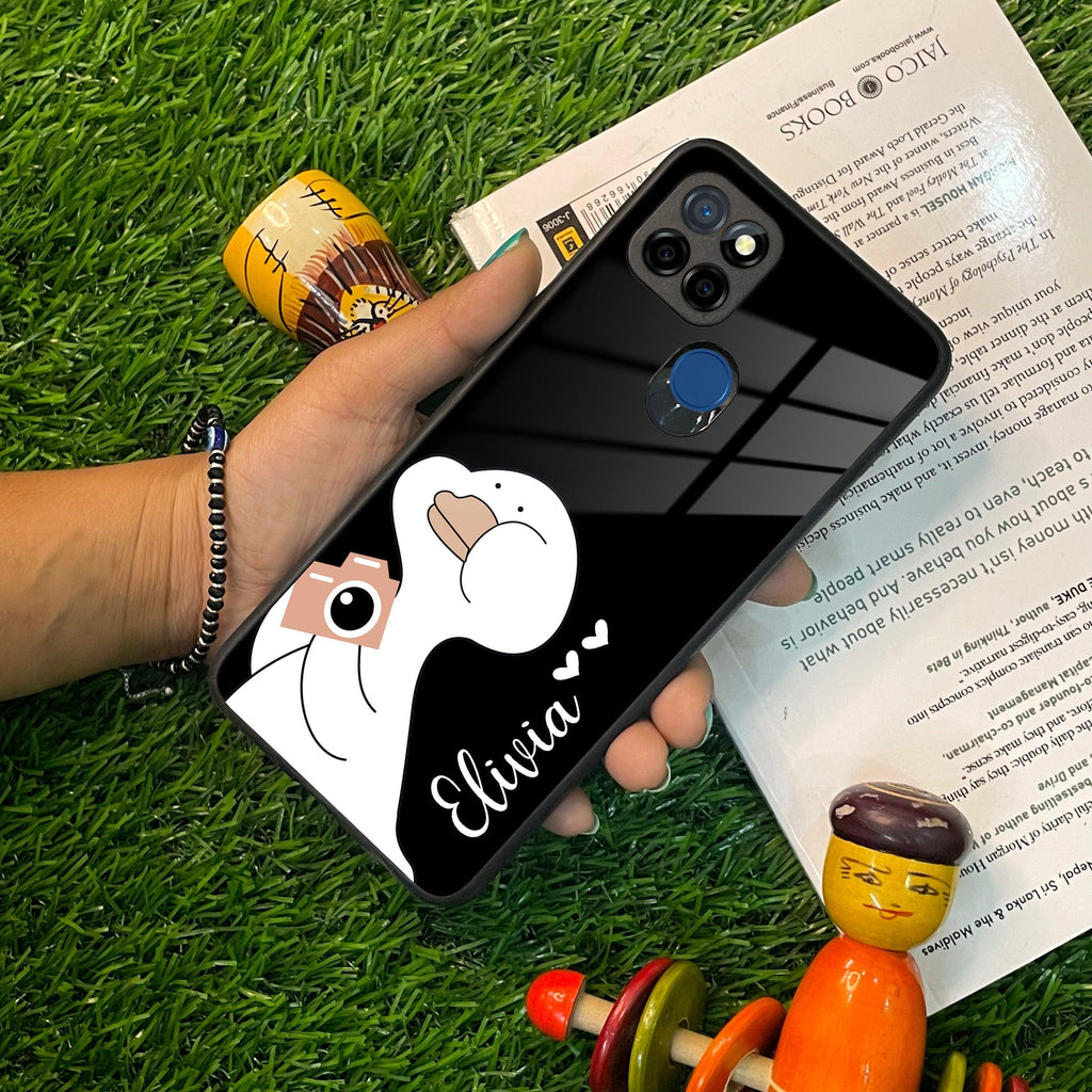 White Duck Glass Case Cover For Realme/Narzo - ShopOnCliQ