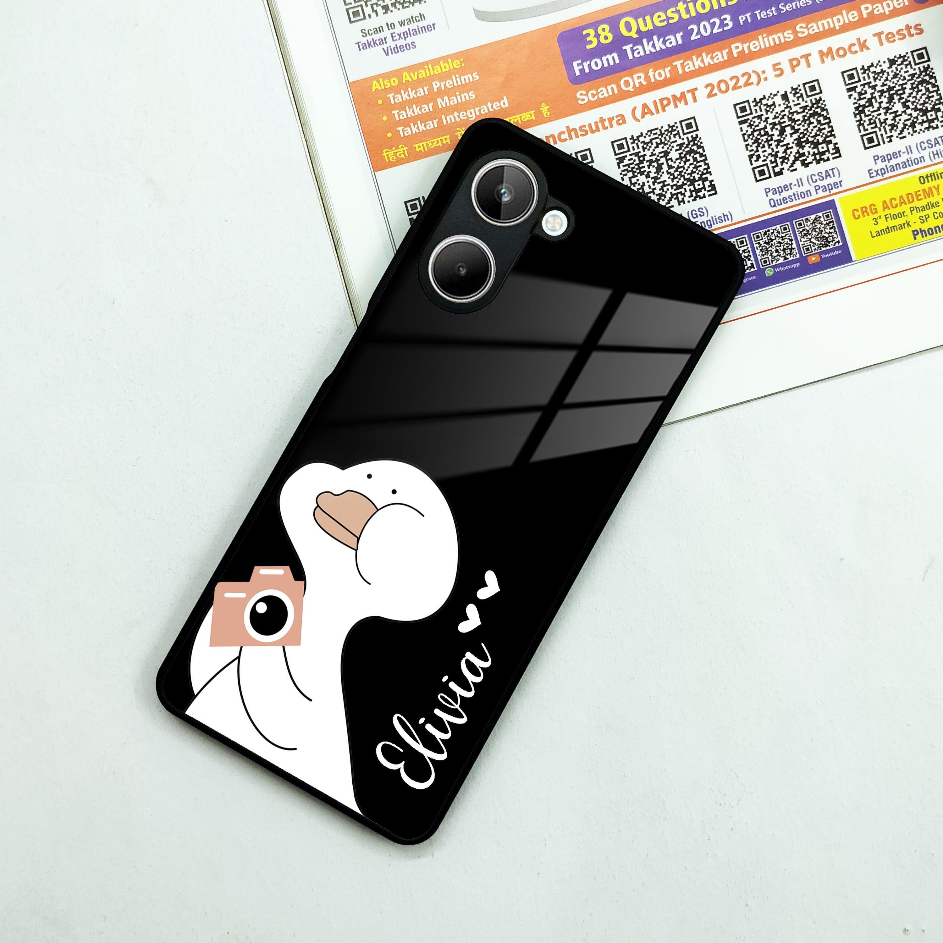 White Duck Glass Case Cover For Realme/Narzo - ShopOnCliQ