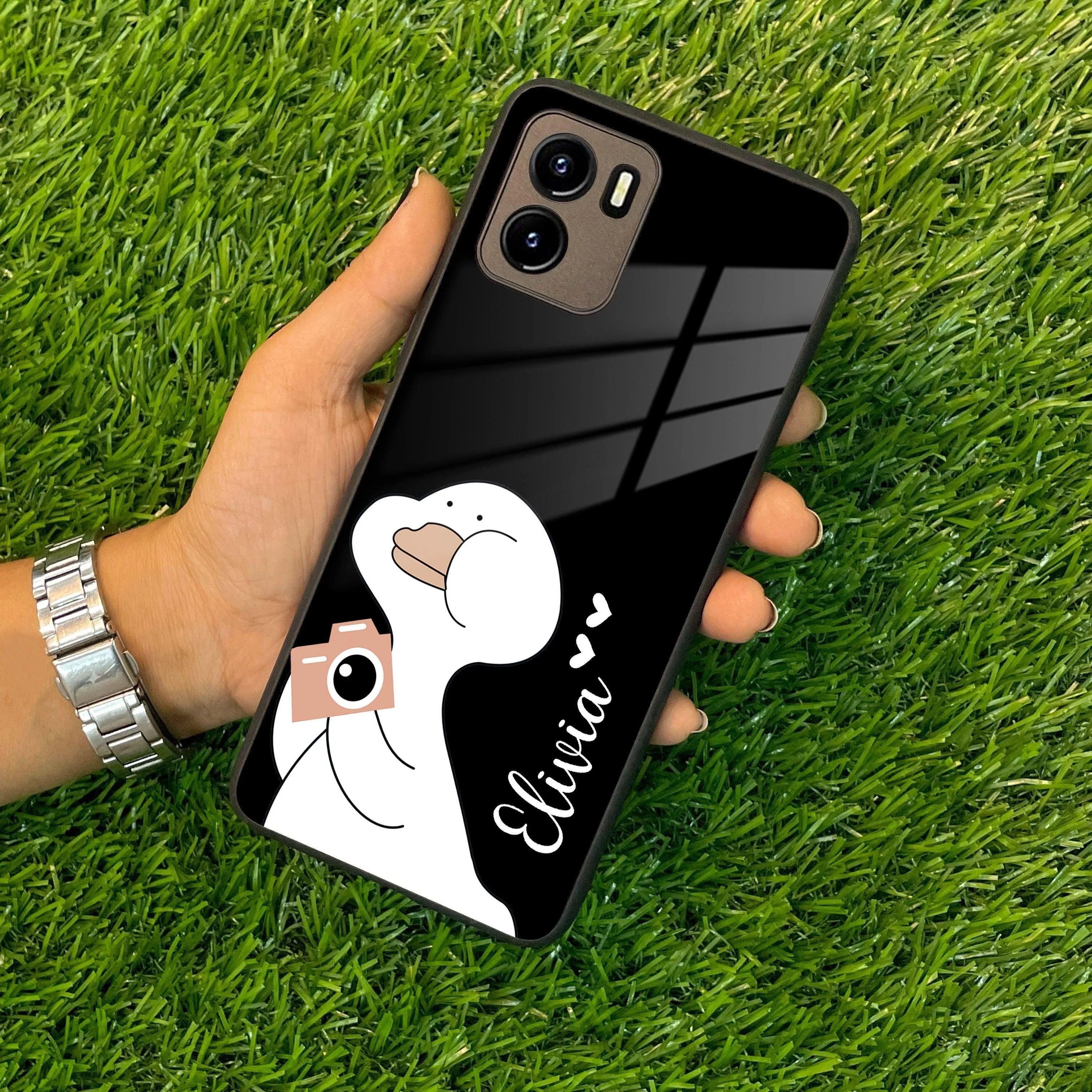 White Duck Glass Case Cover For Vivo - ShopOnCliQ