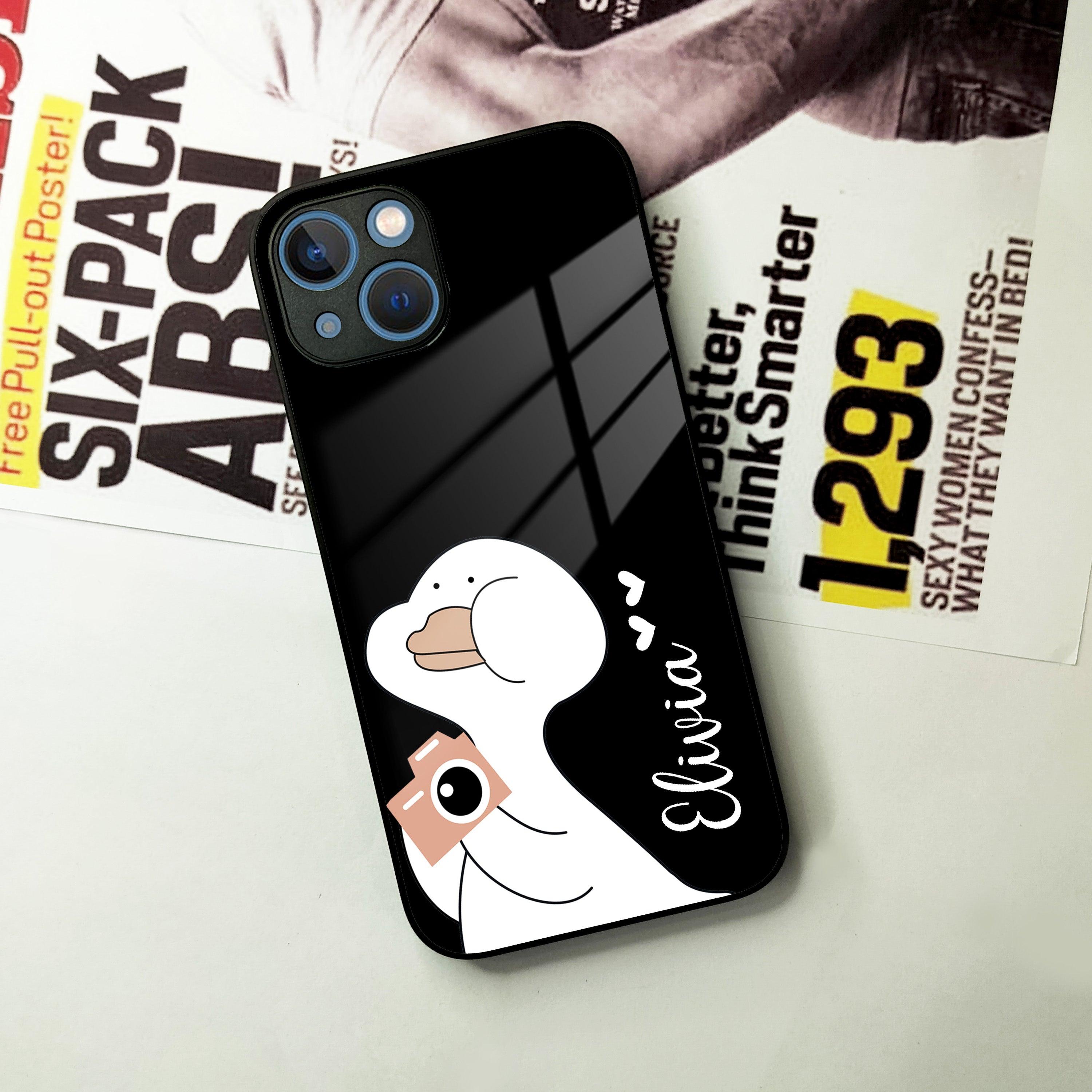 White Duck Glass Case Cover For iPhone - ShopOnCliQ