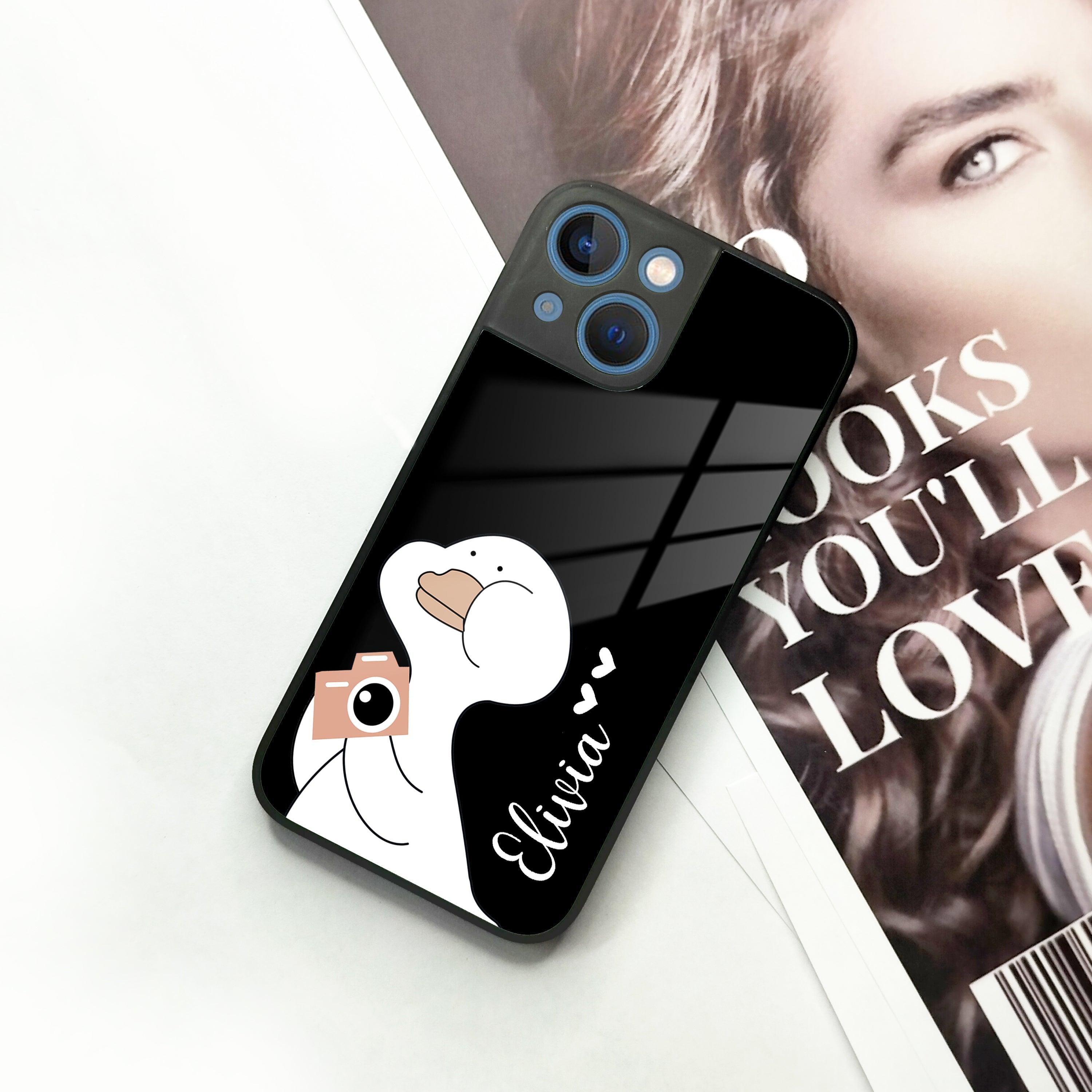 White Duck Glass Case Cover For iPhone - ShopOnCliQ