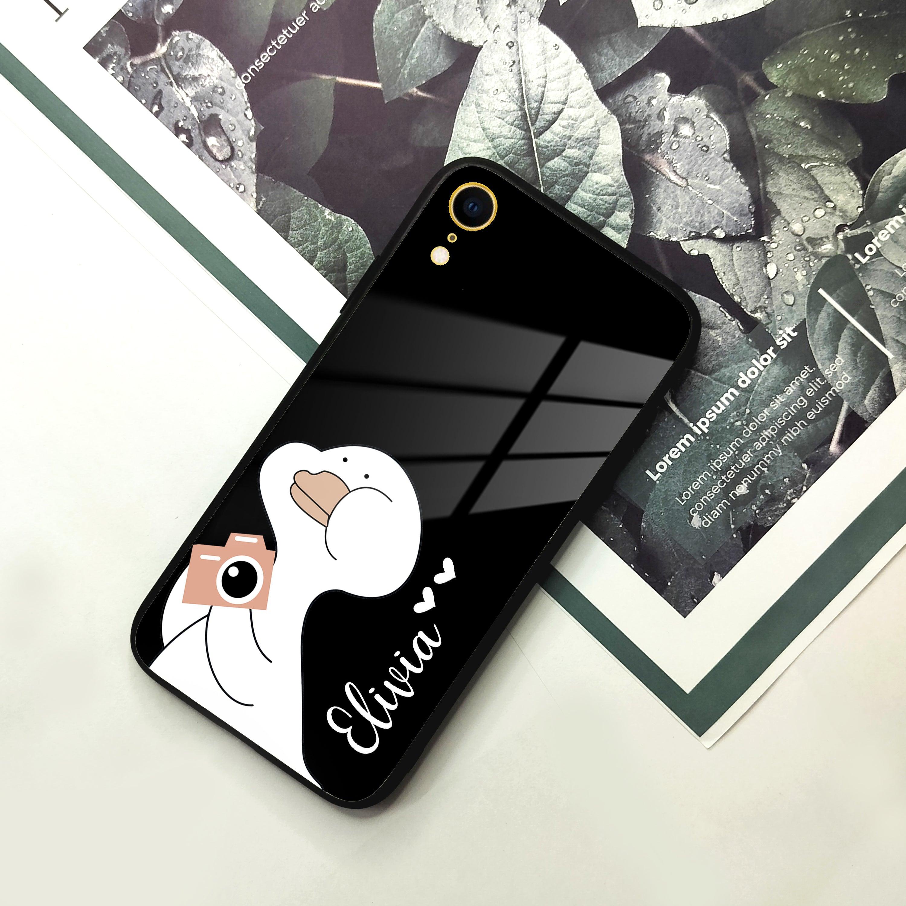 White Duck Glass Case Cover For iPhone - ShopOnCliQ