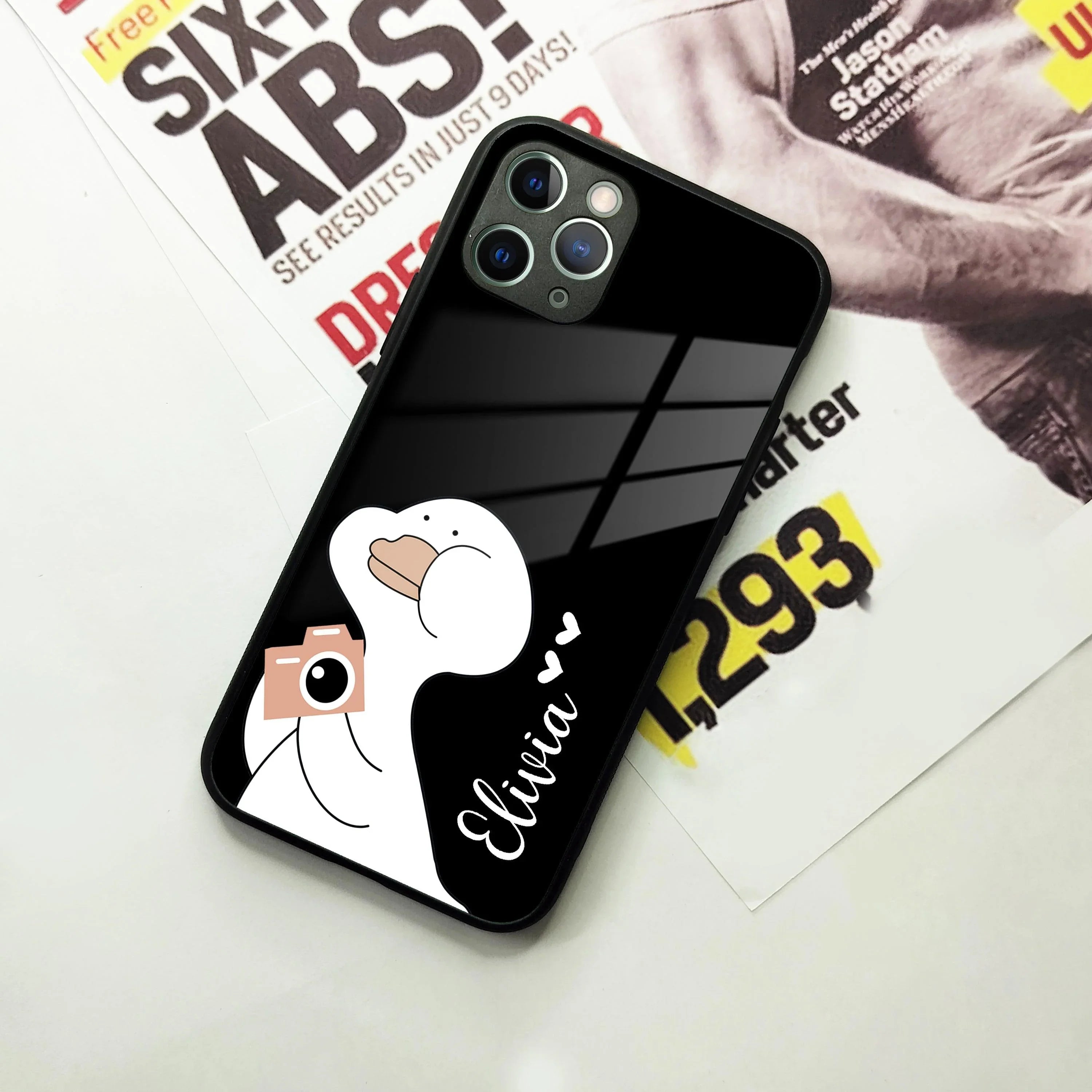 White Duck Glass Case Cover For iPhone - ShopOnCliQ