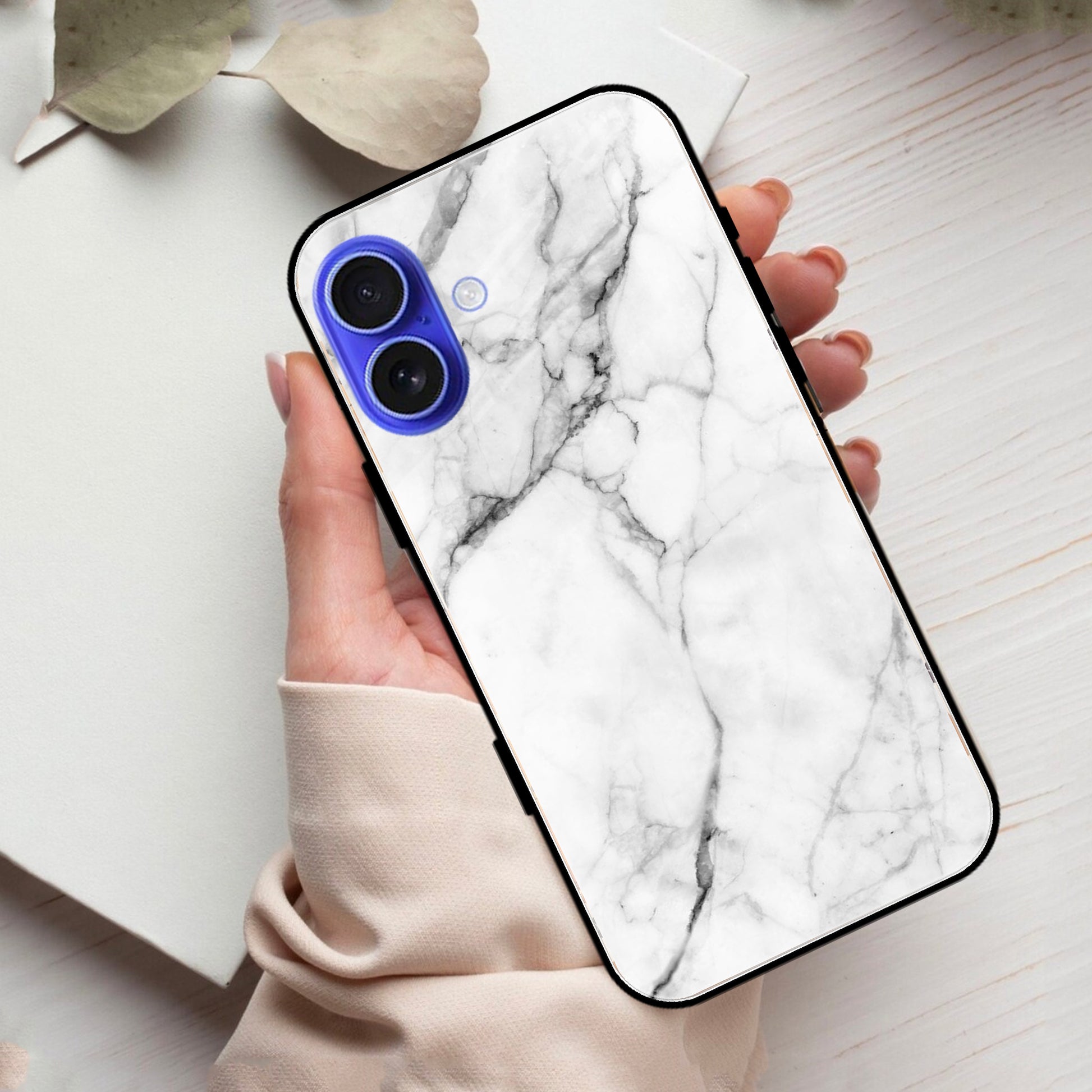 White Marble Patter Glass Case Cover For iPhone ShopOnCliQ