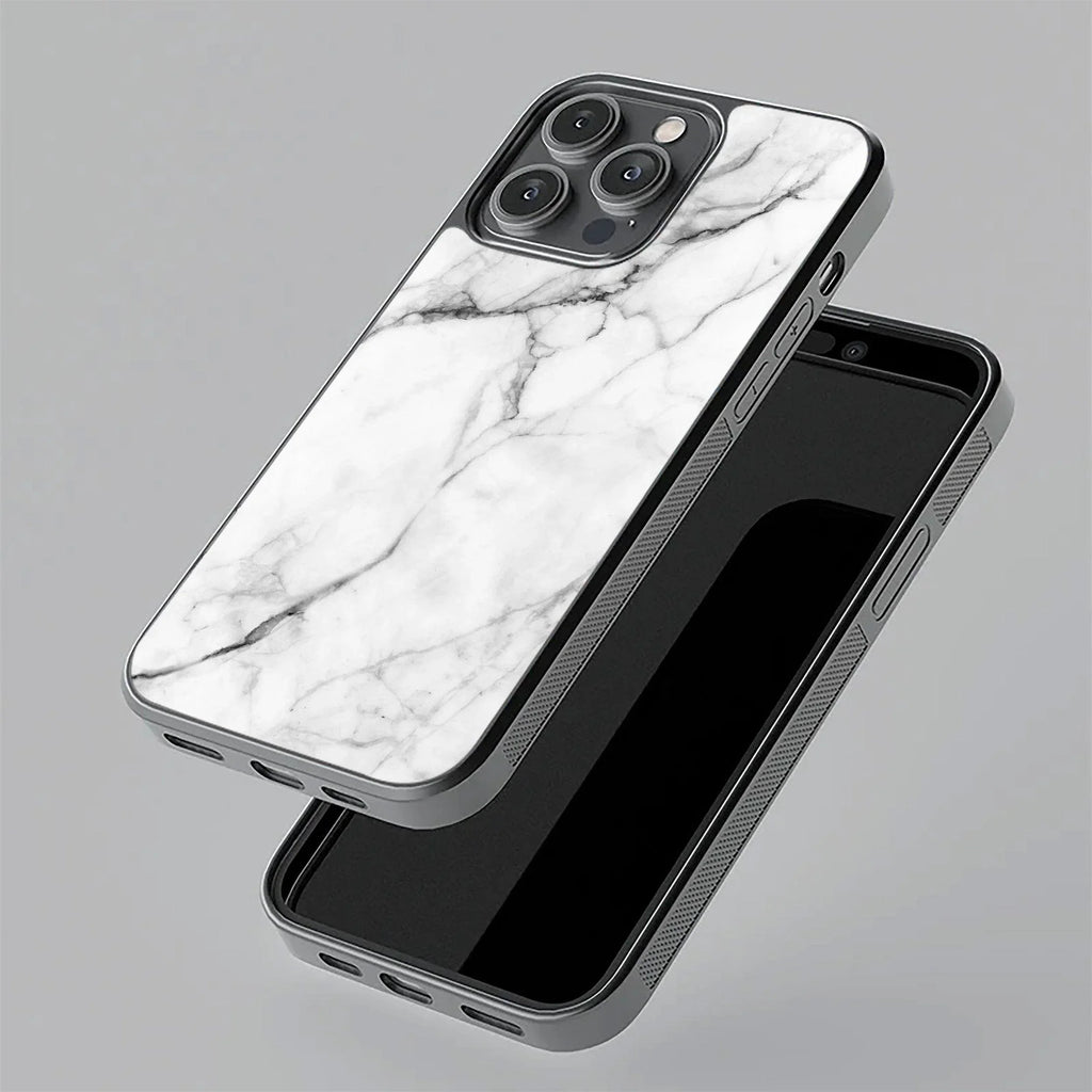 White Marble Patter Glass Case Cover for Redmi/Xiaomi - ShopOnCliQ