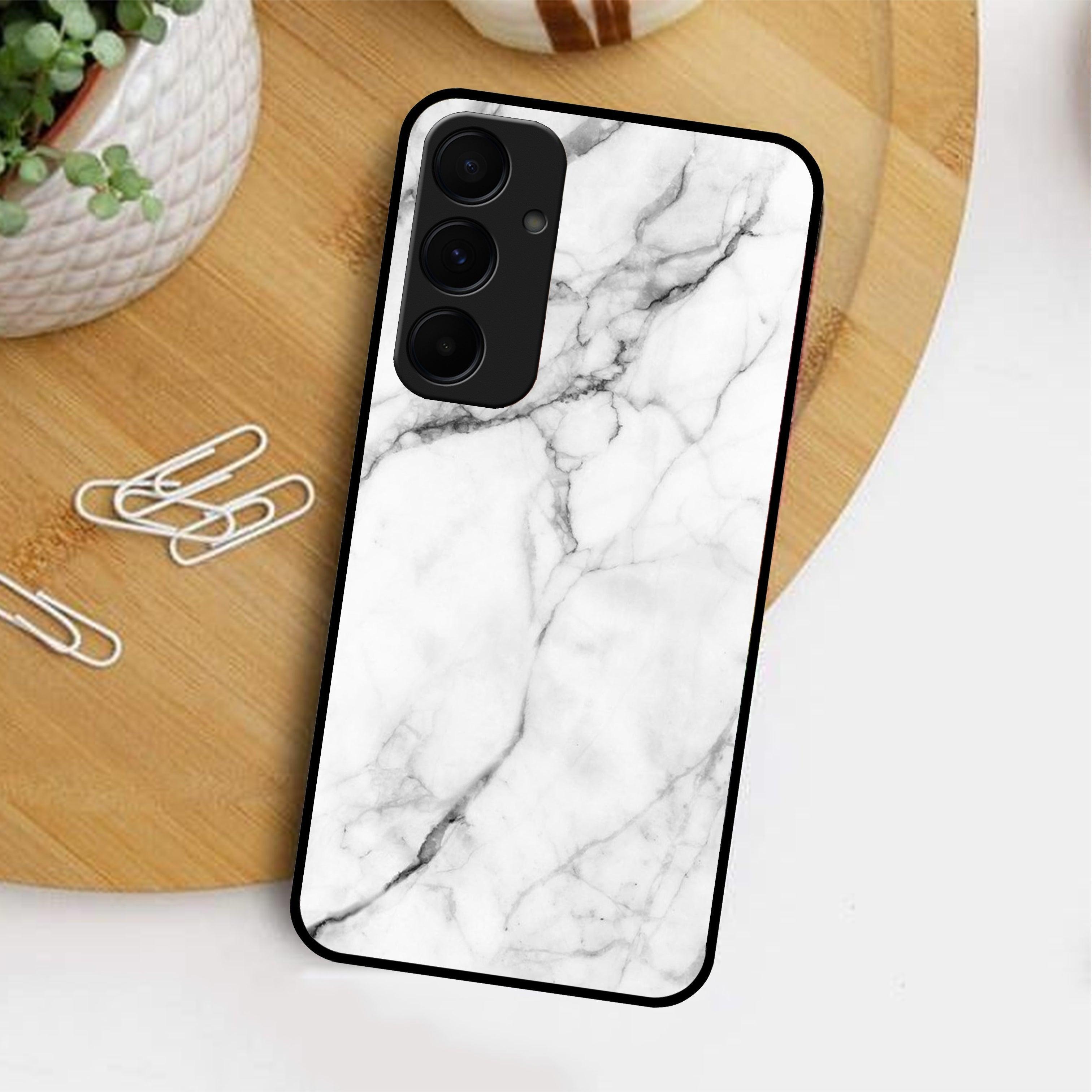 White Marble Patter Glass Case Cover for Samsung - ShopOnCliQ