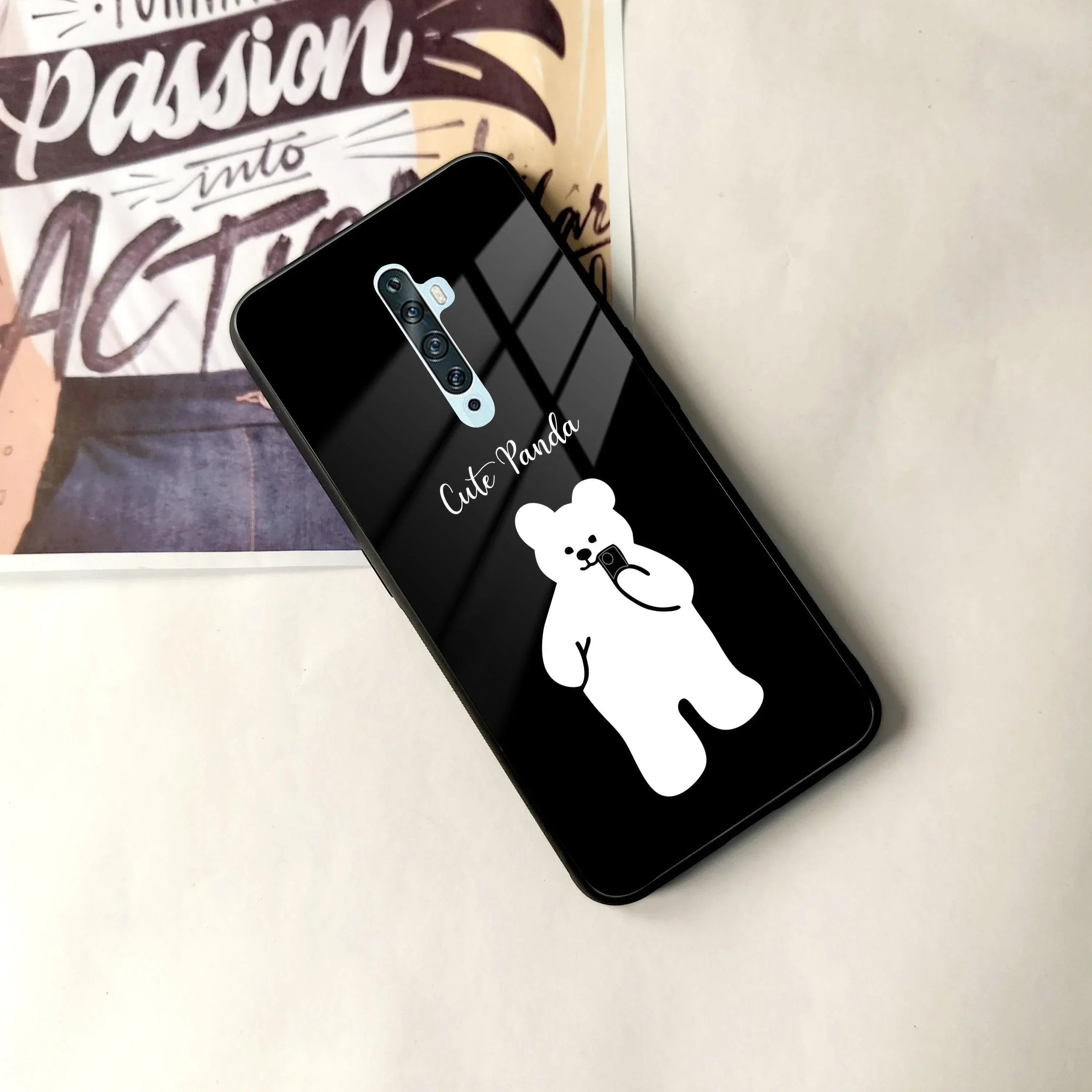 White Panda Glass Case Cover For Oppo - ShopOnCliQ