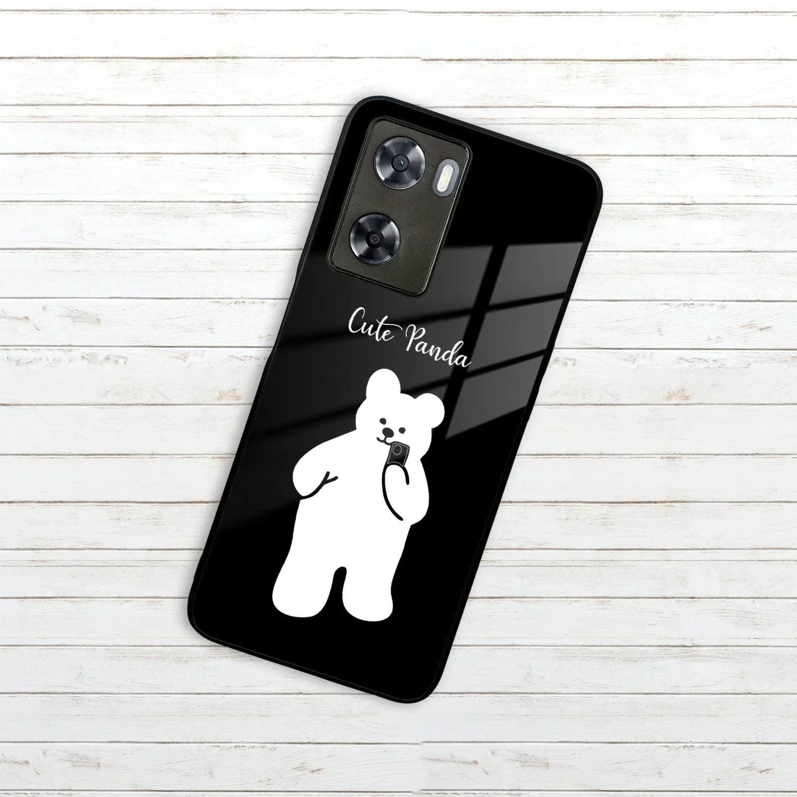 White Panda Glass Case Cover For Oppo - ShopOnCliQ