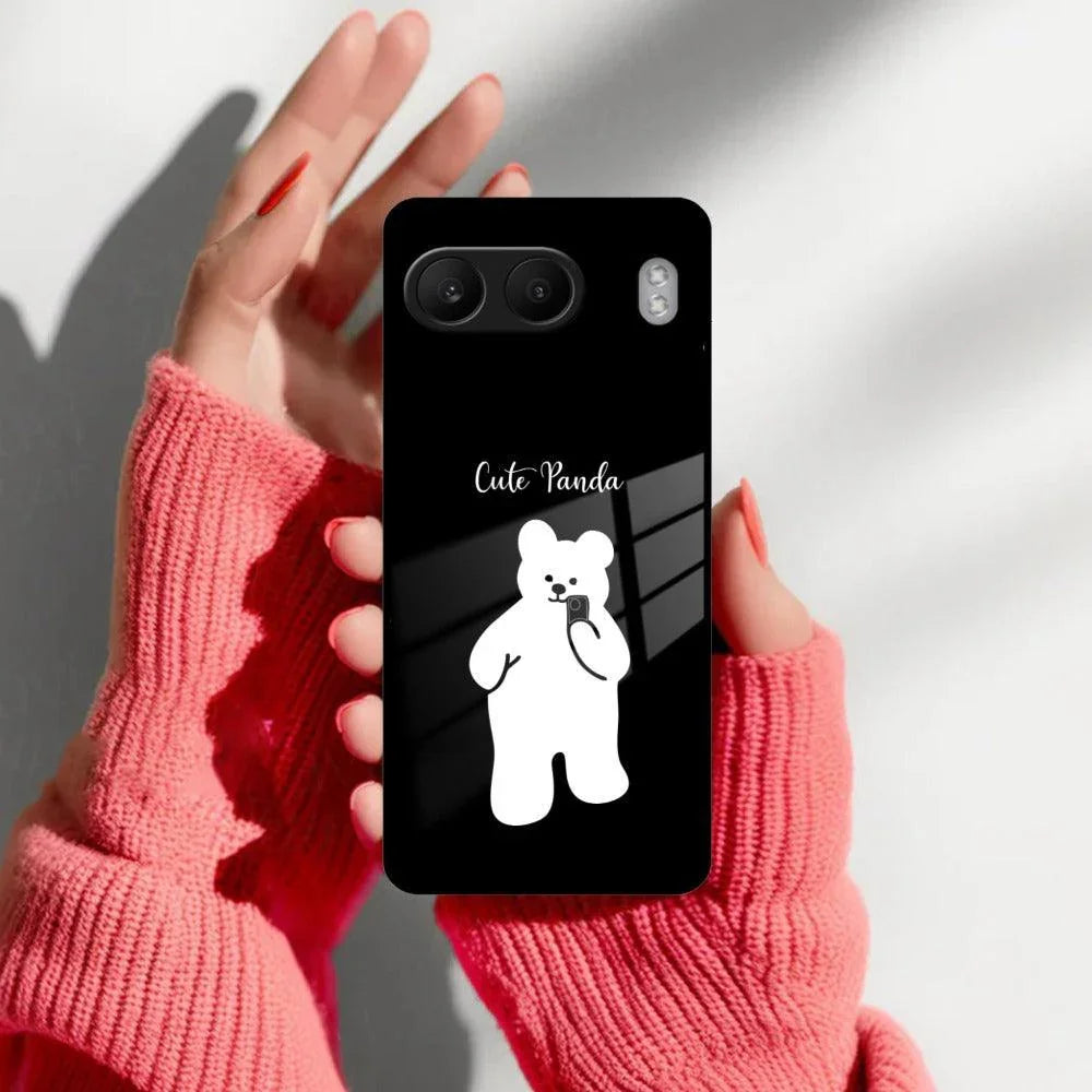 White Panda Glass Case Cover For OnePlus - ShopOnCliQ
