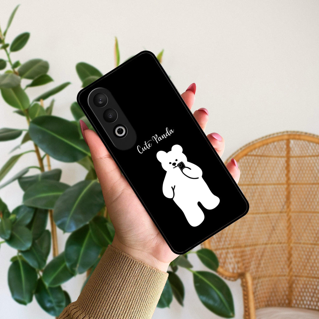 White Panda Glass Case Cover For OnePlus - ShopOnCliQ