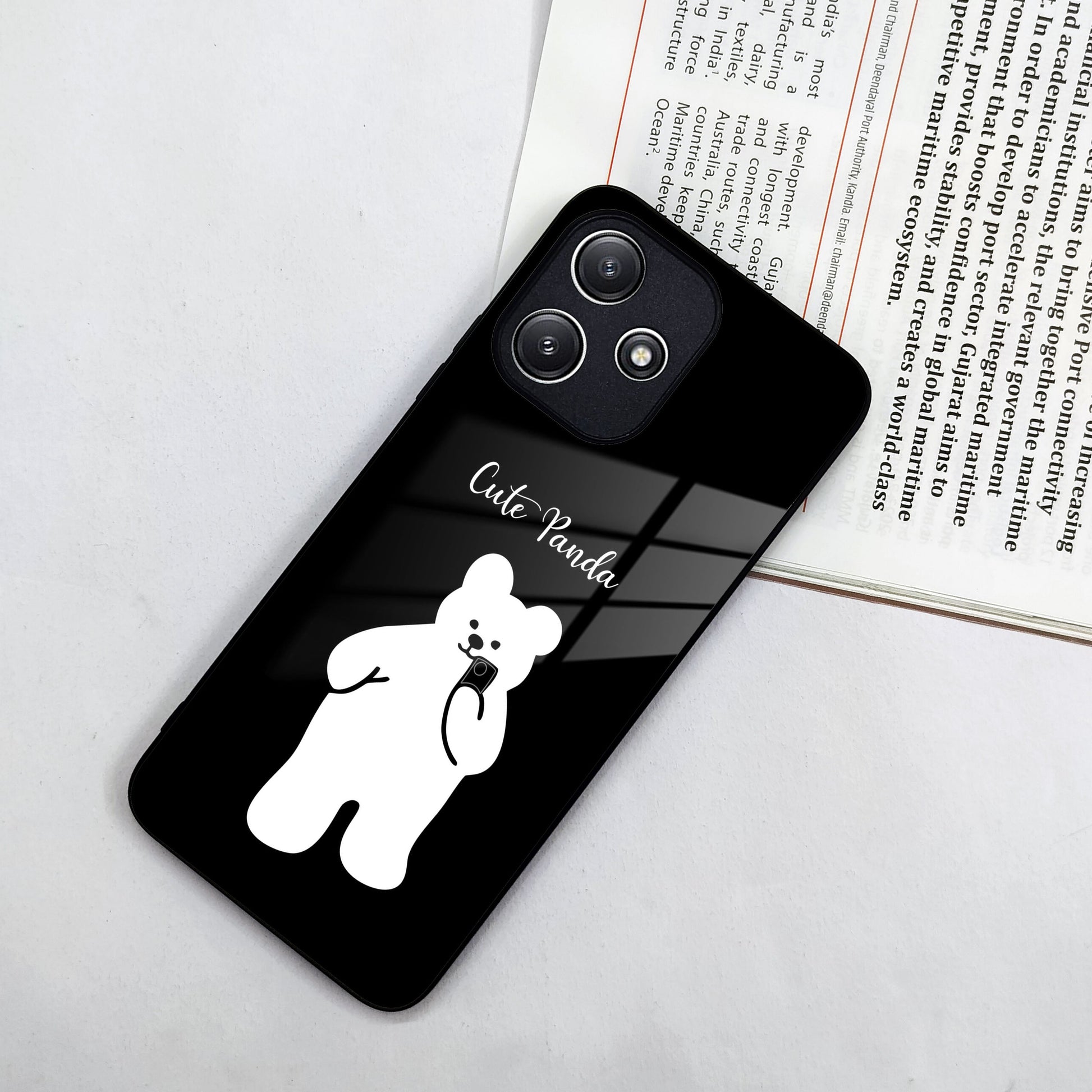 White Panda Glass Case Cover For Poco ShopOnCliQ