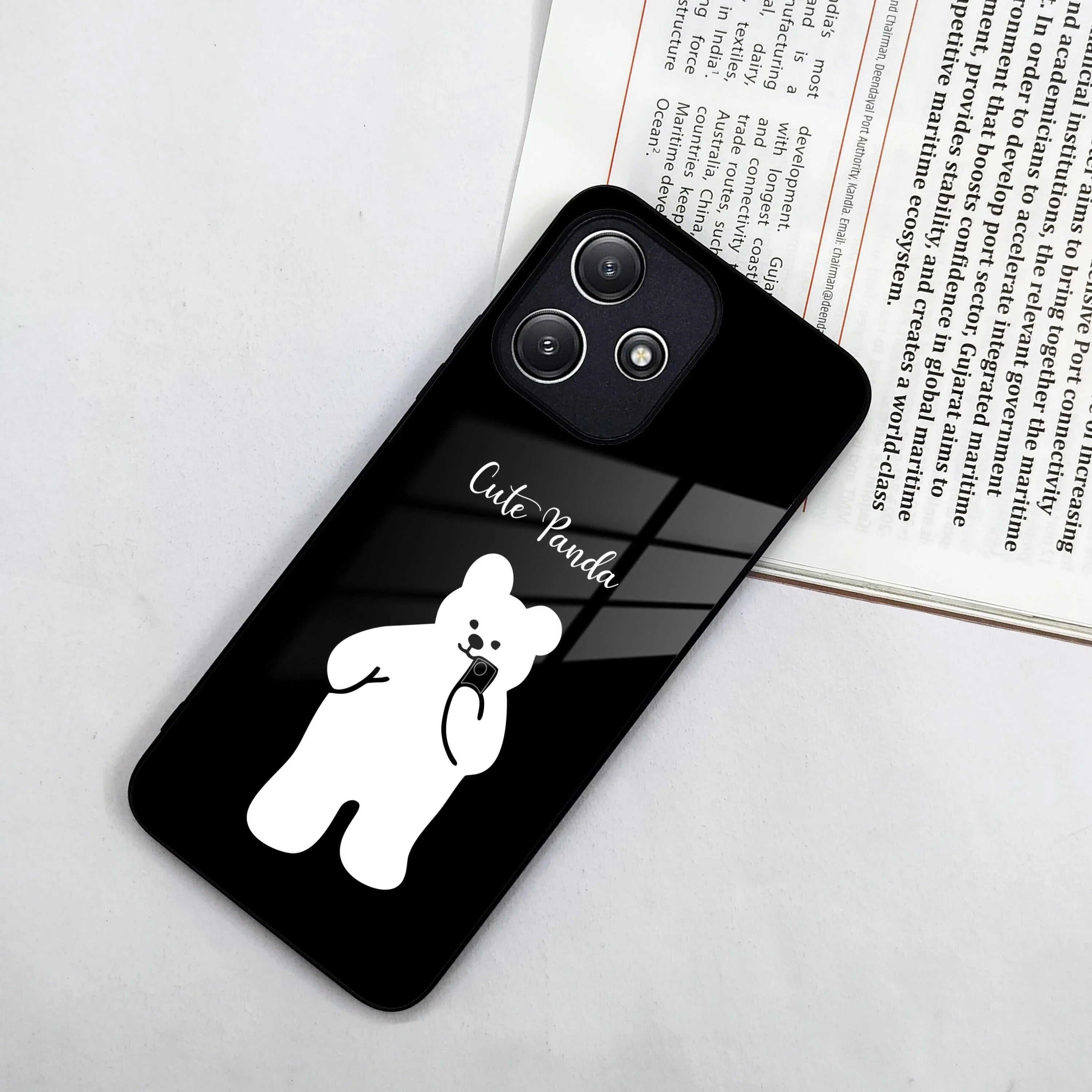 White Panda Glass Case Cover For Poco - ShopOnCliQ