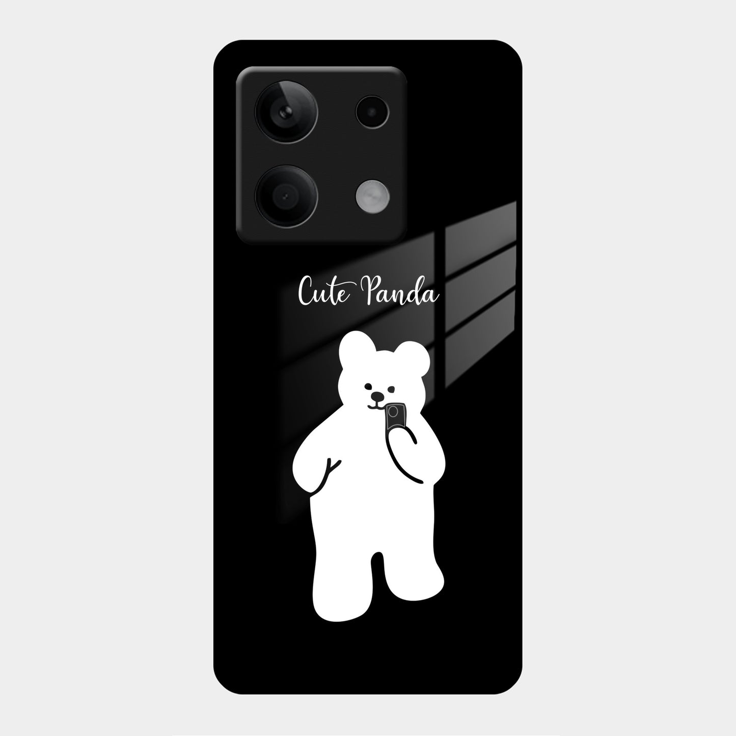 White Panda Glass Case Cover For Poco ShopOnCliQ