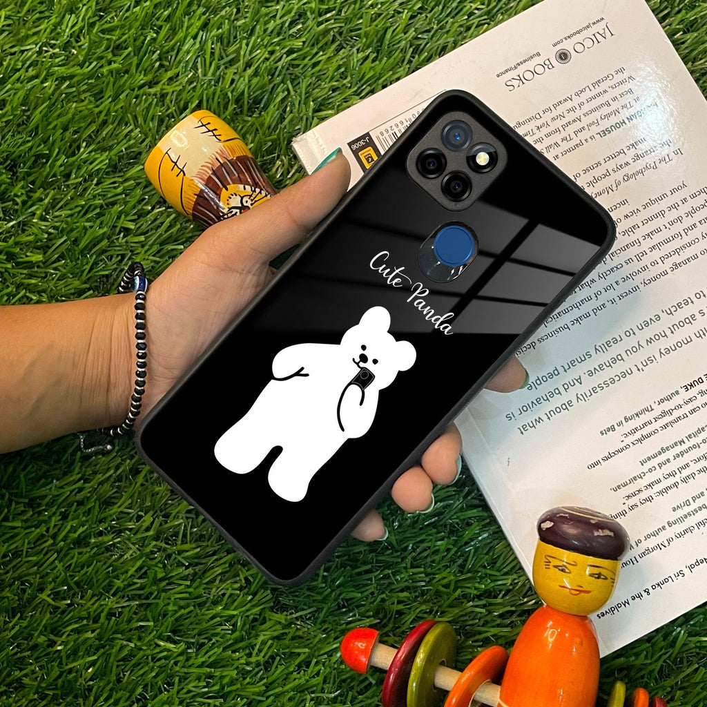 White Panda Glass Case Cover For Realme/Narzo - ShopOnCliQ