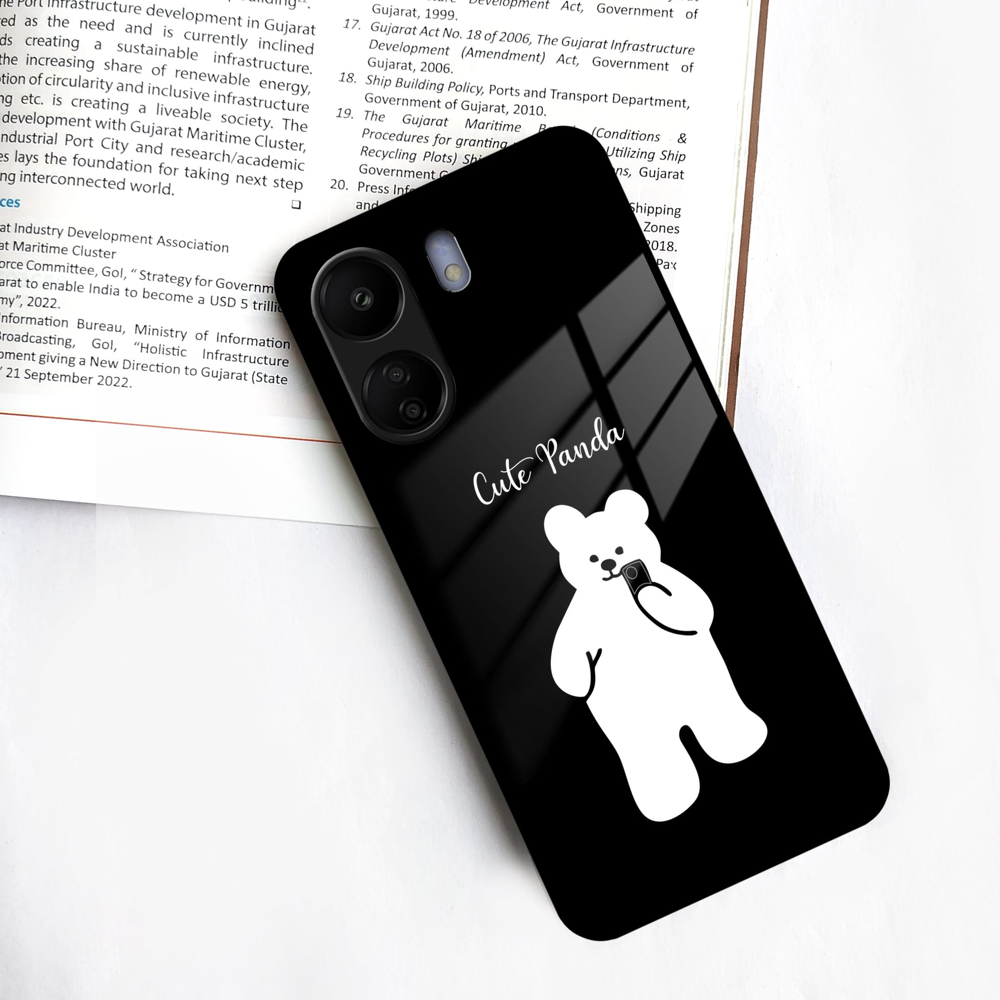 White Panda Glass Case Cover For Redmi/Xiaomi ShopOnCliQ