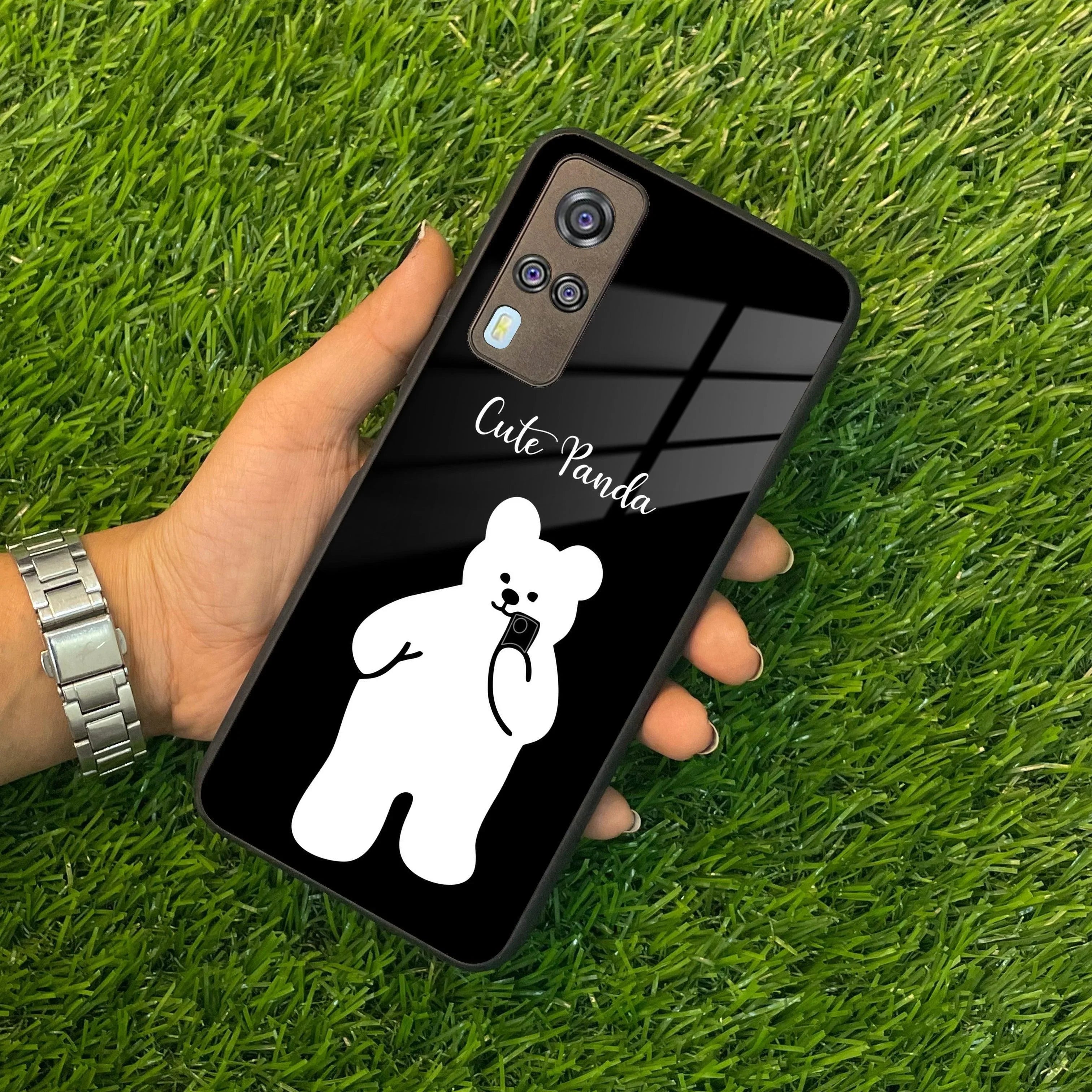 White Panda Glass Case Cover For Vivo - ShopOnCliQ