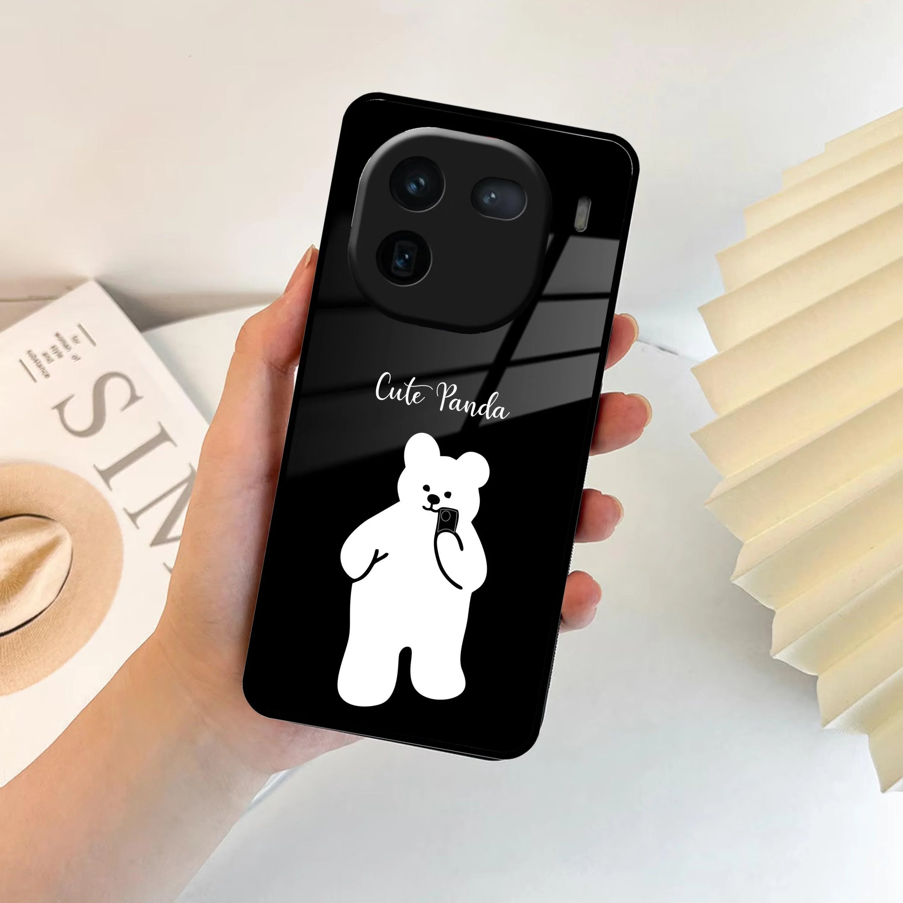 White Panda Glass Case Cover For iQOO - ShopOnCliQ