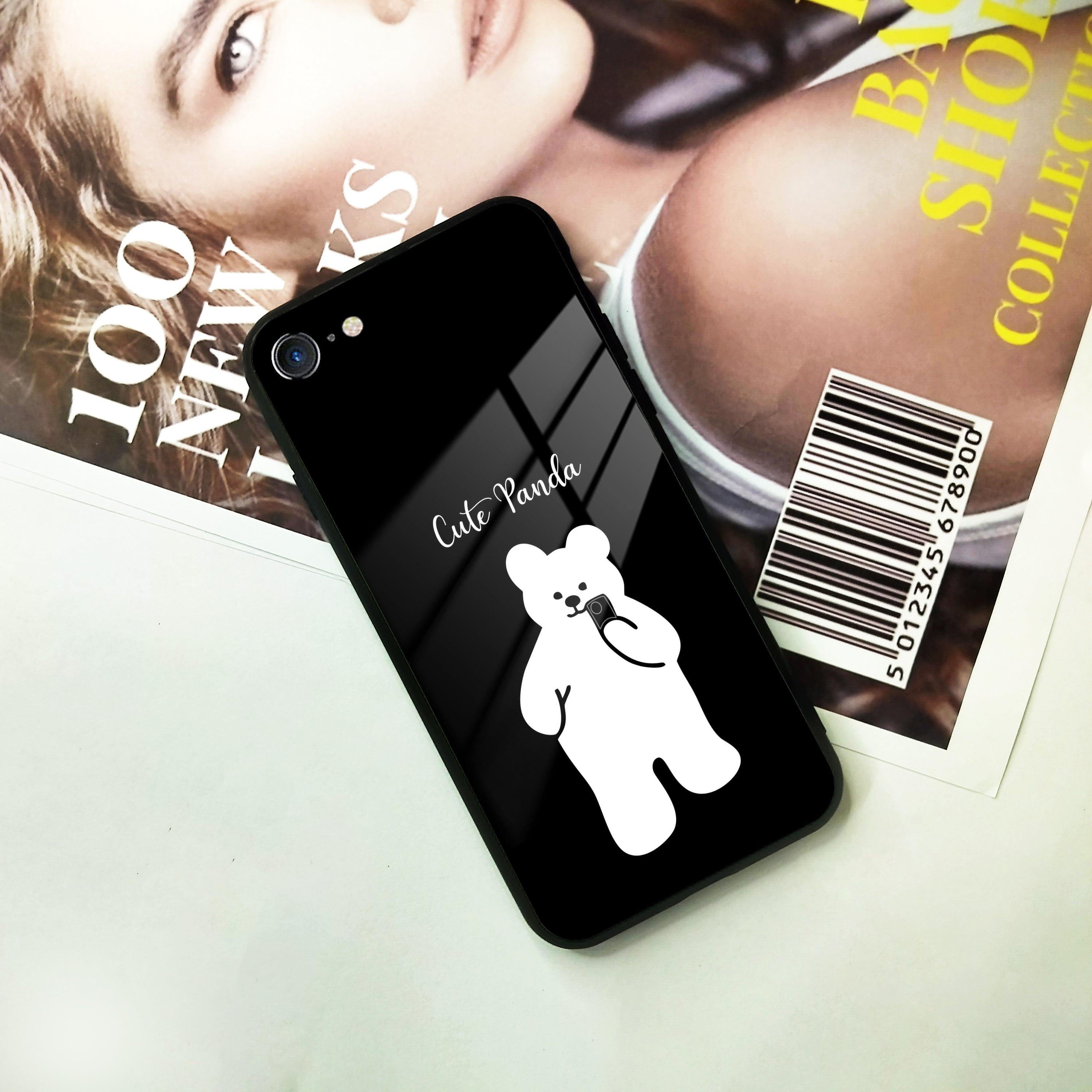 White Panda Glass Case Cover For iPhone - ShopOnCliQ