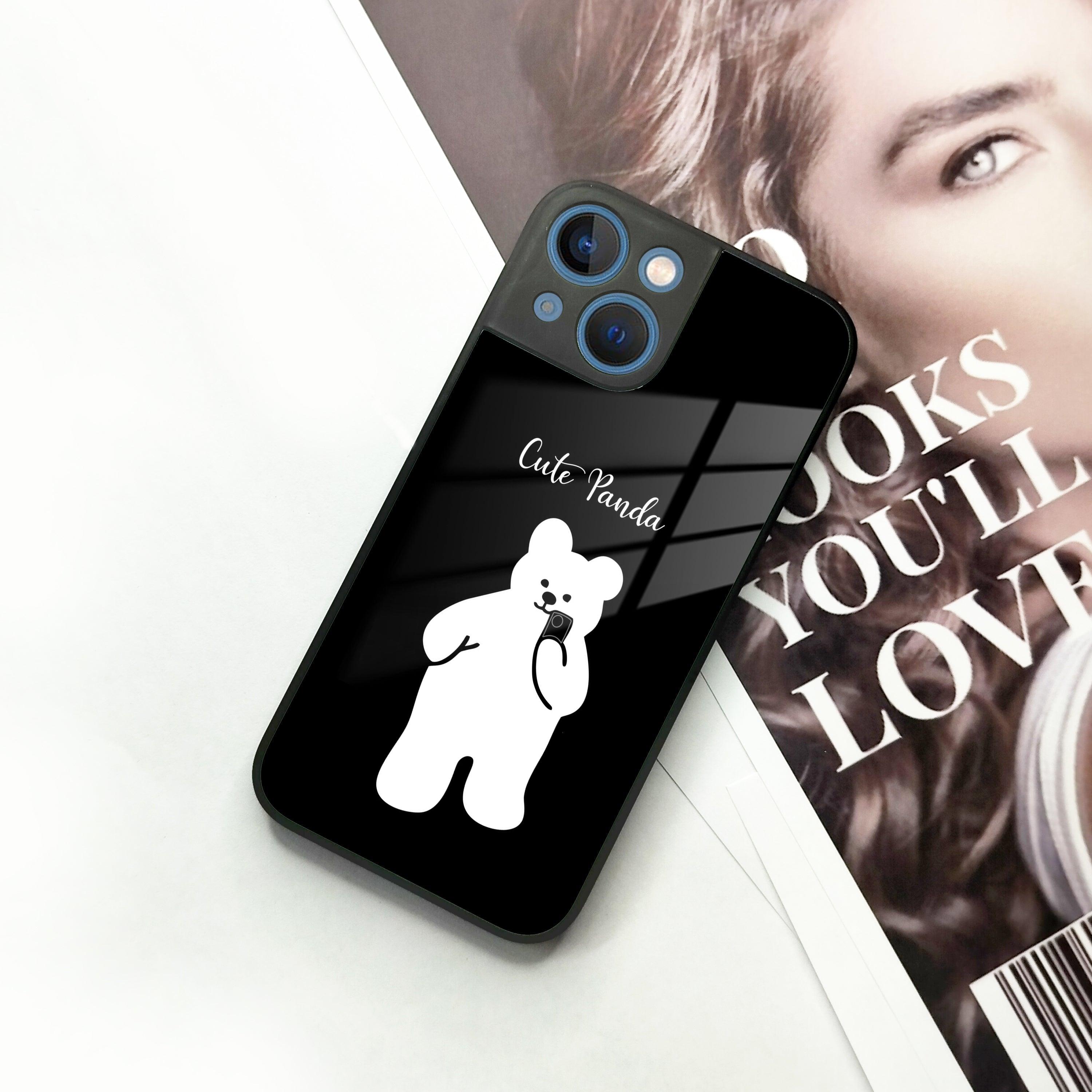 White Panda Glass Case Cover For iPhone - ShopOnCliQ