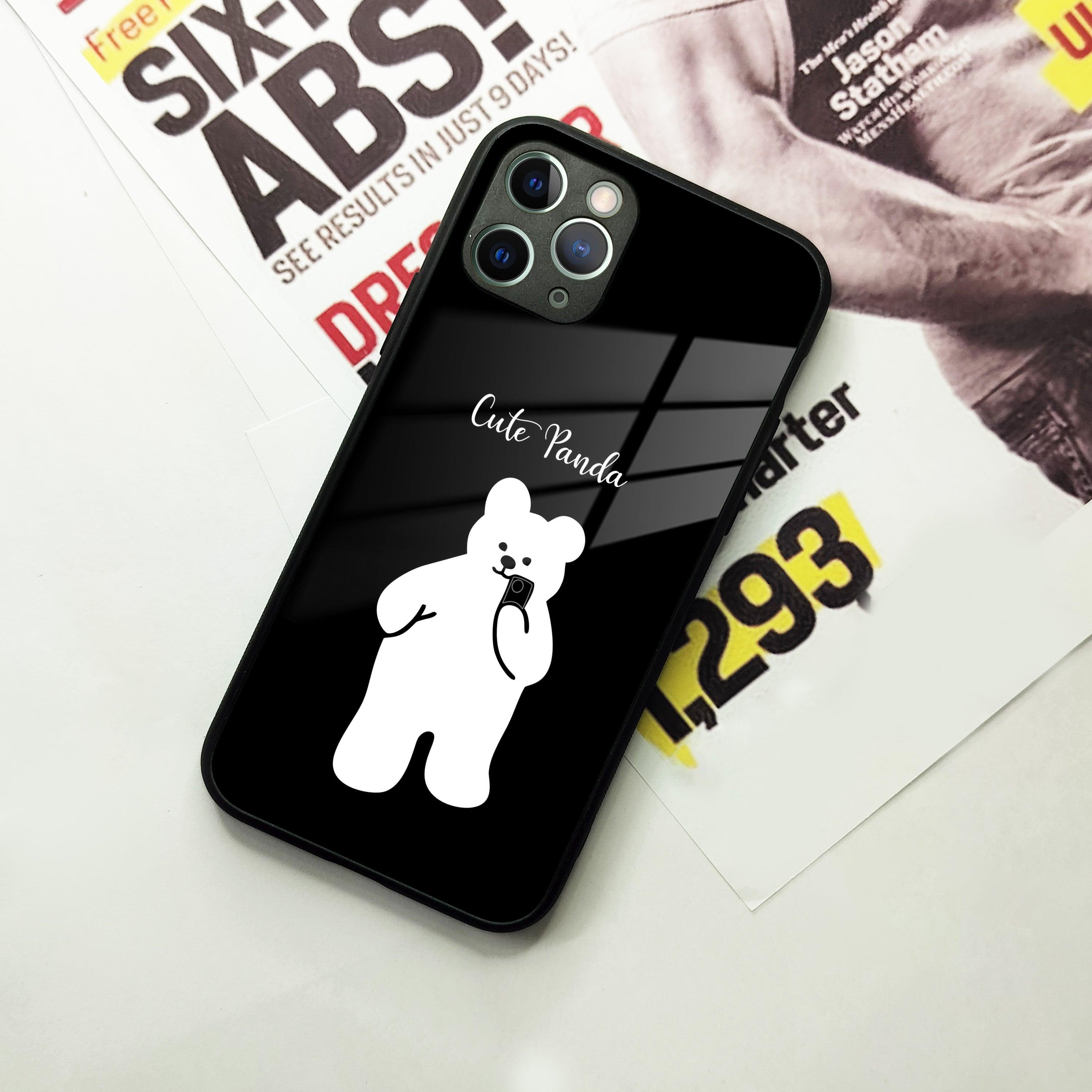 White Panda Glass Case Cover For iPhone - ShopOnCliQ