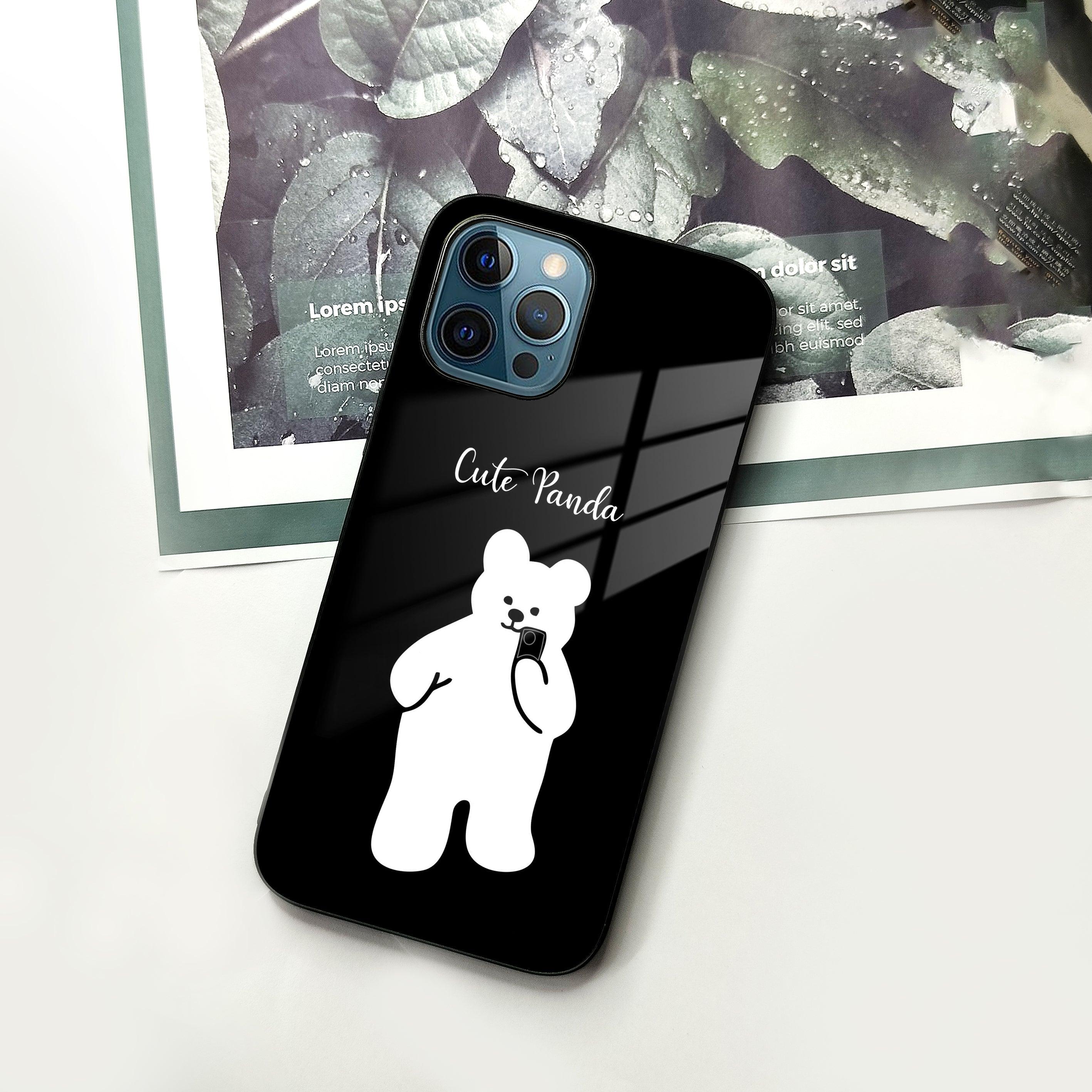 White Panda Glass Case Cover For iPhone - ShopOnCliQ