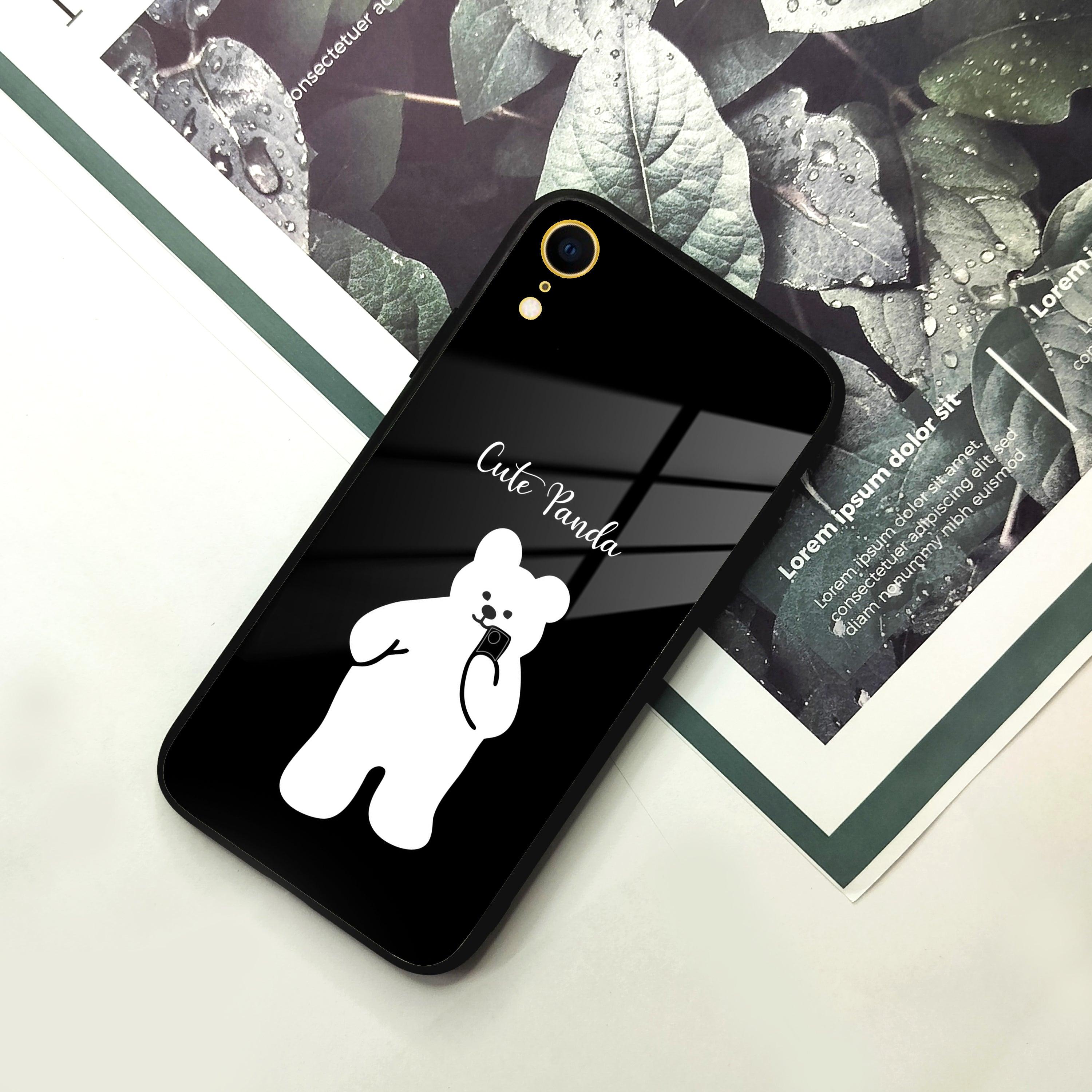 White Panda Glass Case Cover For iPhone - ShopOnCliQ