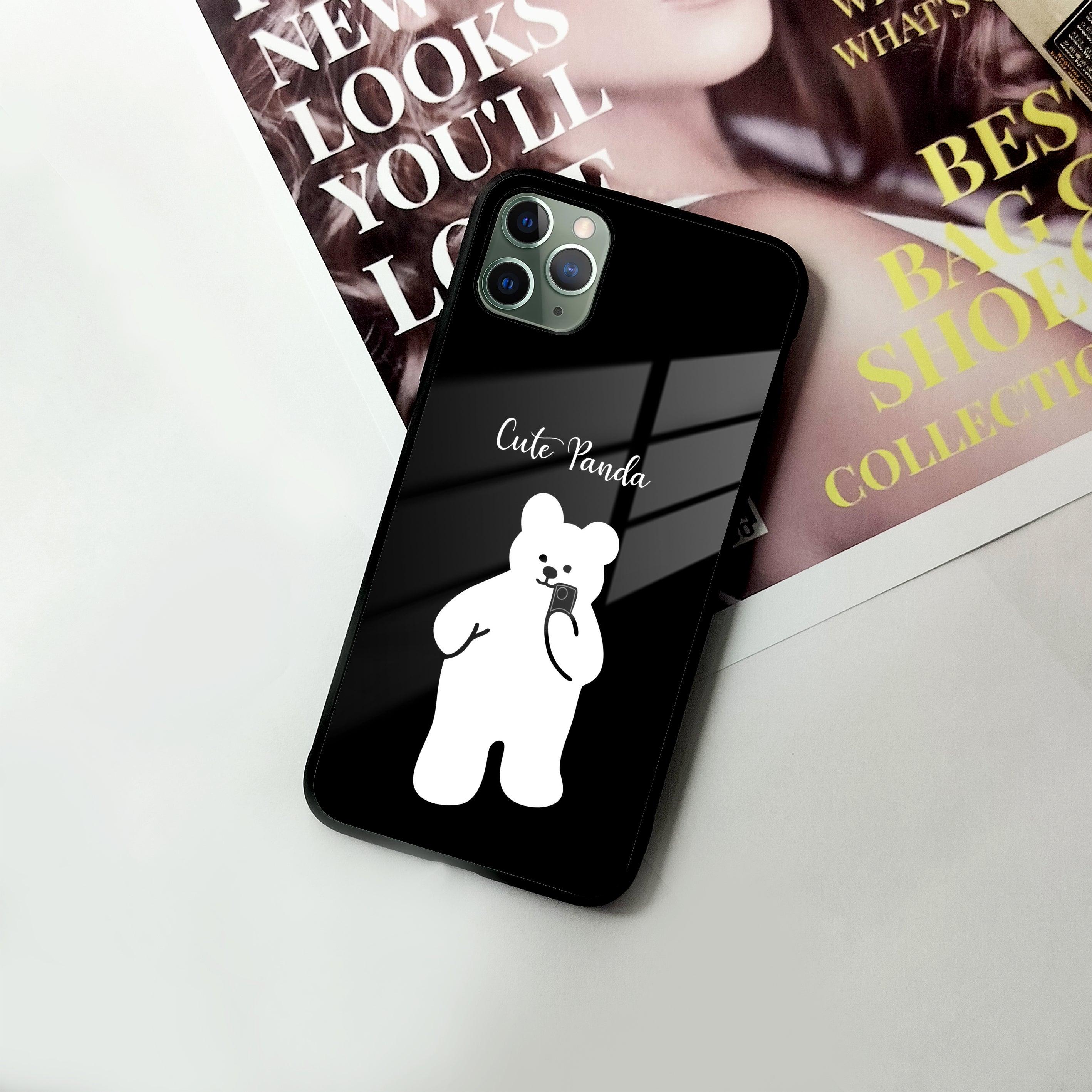 White Panda Glass Case Cover For iPhone - ShopOnCliQ