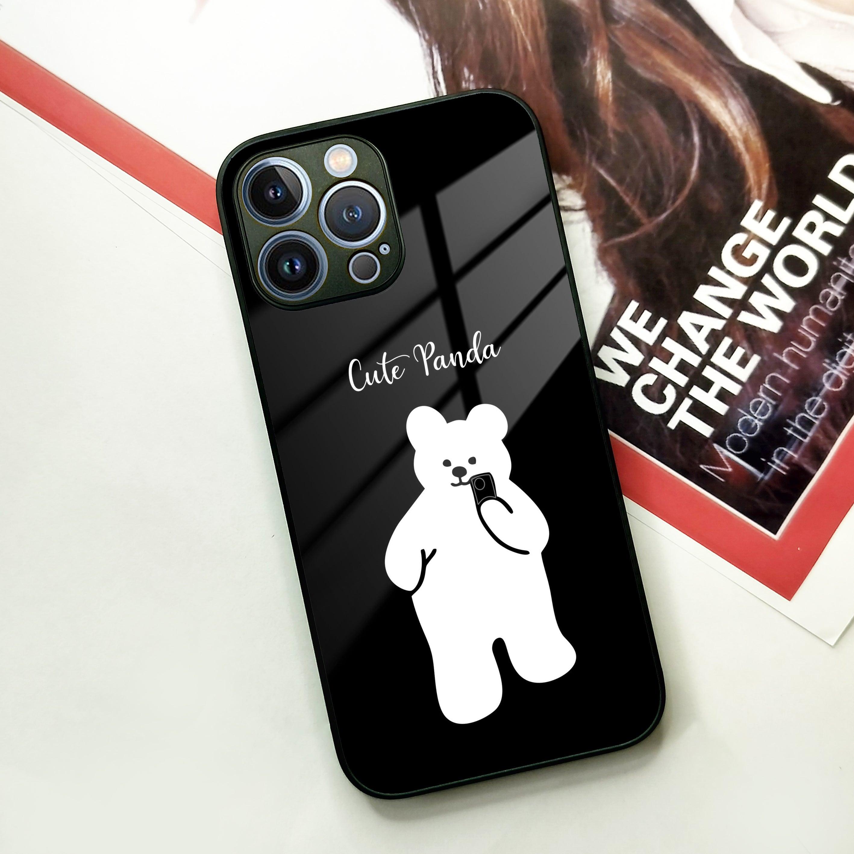 White Panda Glass Case Cover For iPhone - ShopOnCliQ