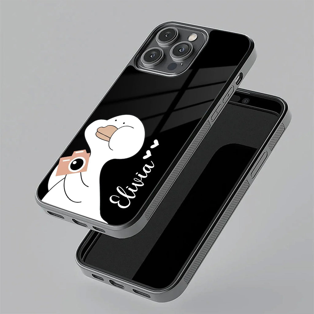 White Duck Glass Case Cover For iQOO - ShopOnCliQ