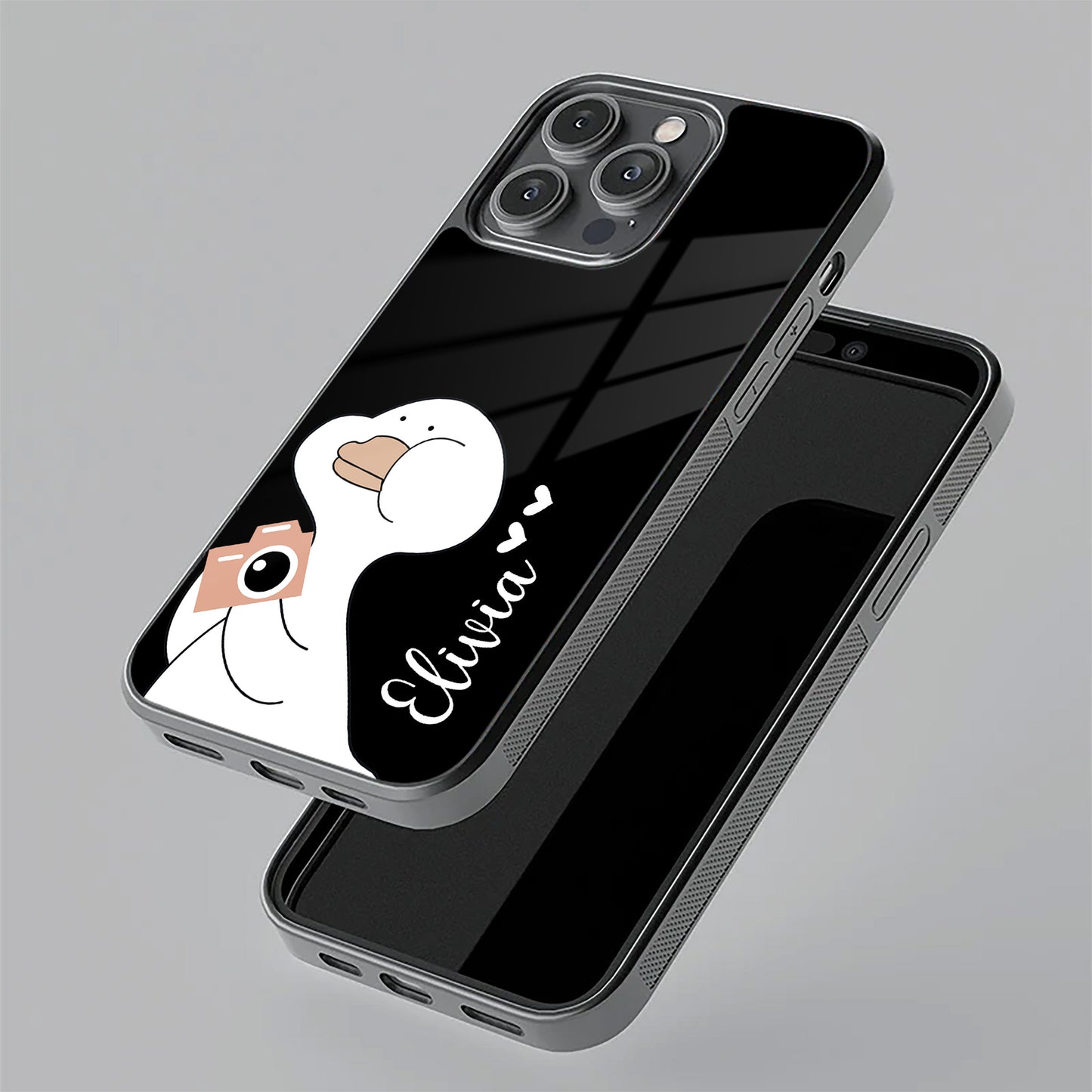 White Duck Glass Case Cover For Redmi/Xiaomi